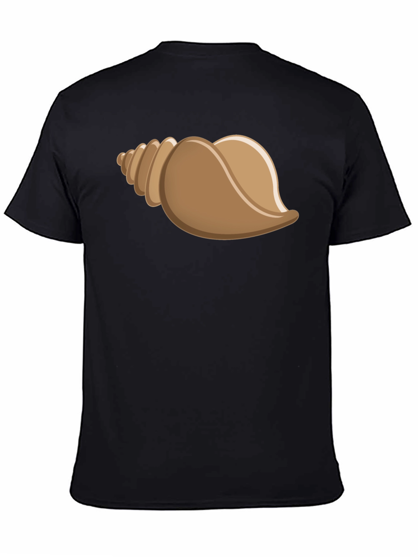 Seashell Graphic T-Shirt - Black Cotton Tee