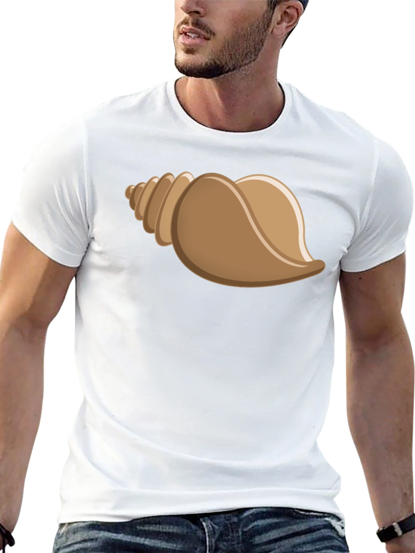 Seashell Graphic T-Shirt - Black Cotton Tee