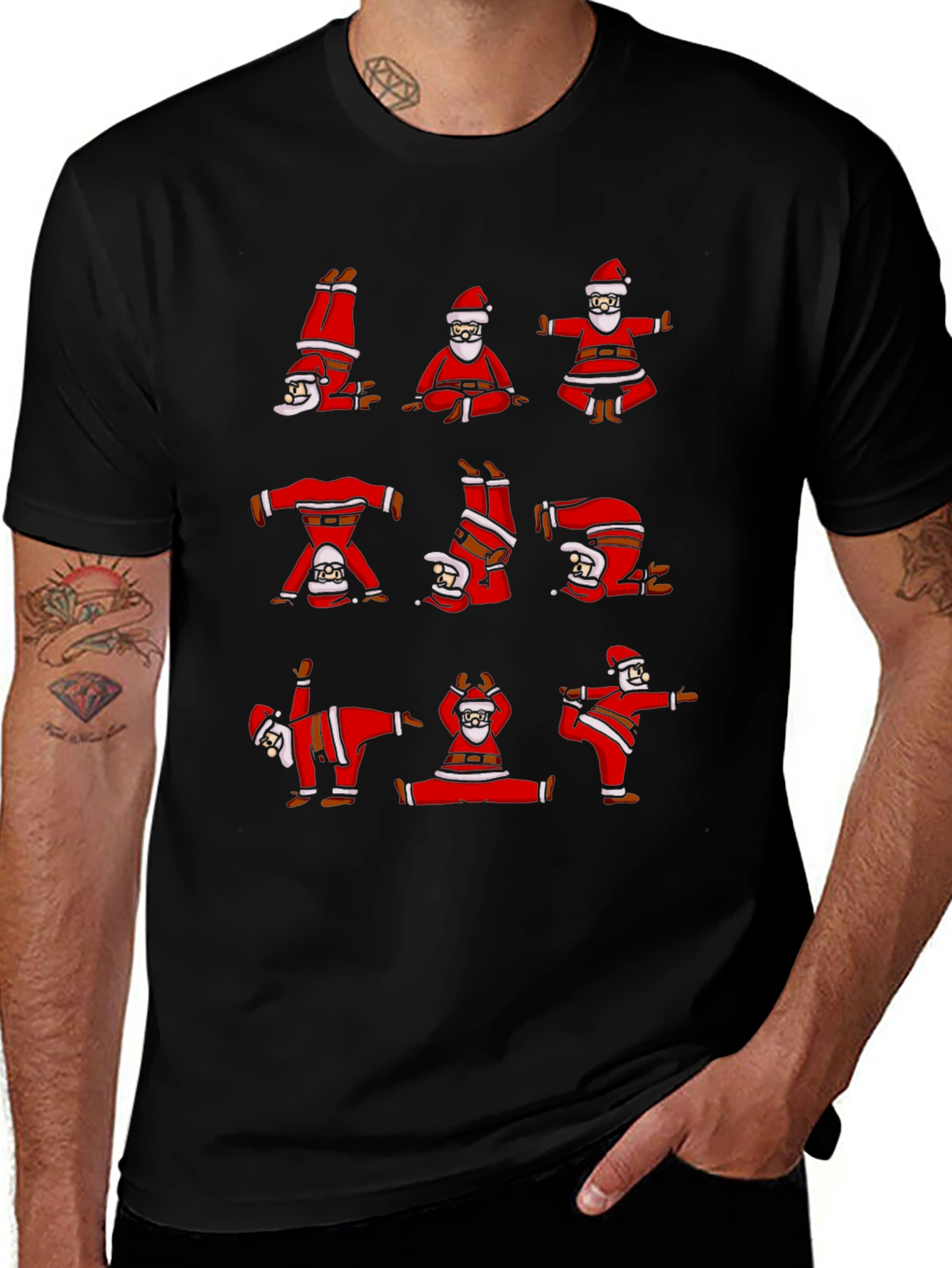 Yoga Santa T-Shirt - Holiday Fun!