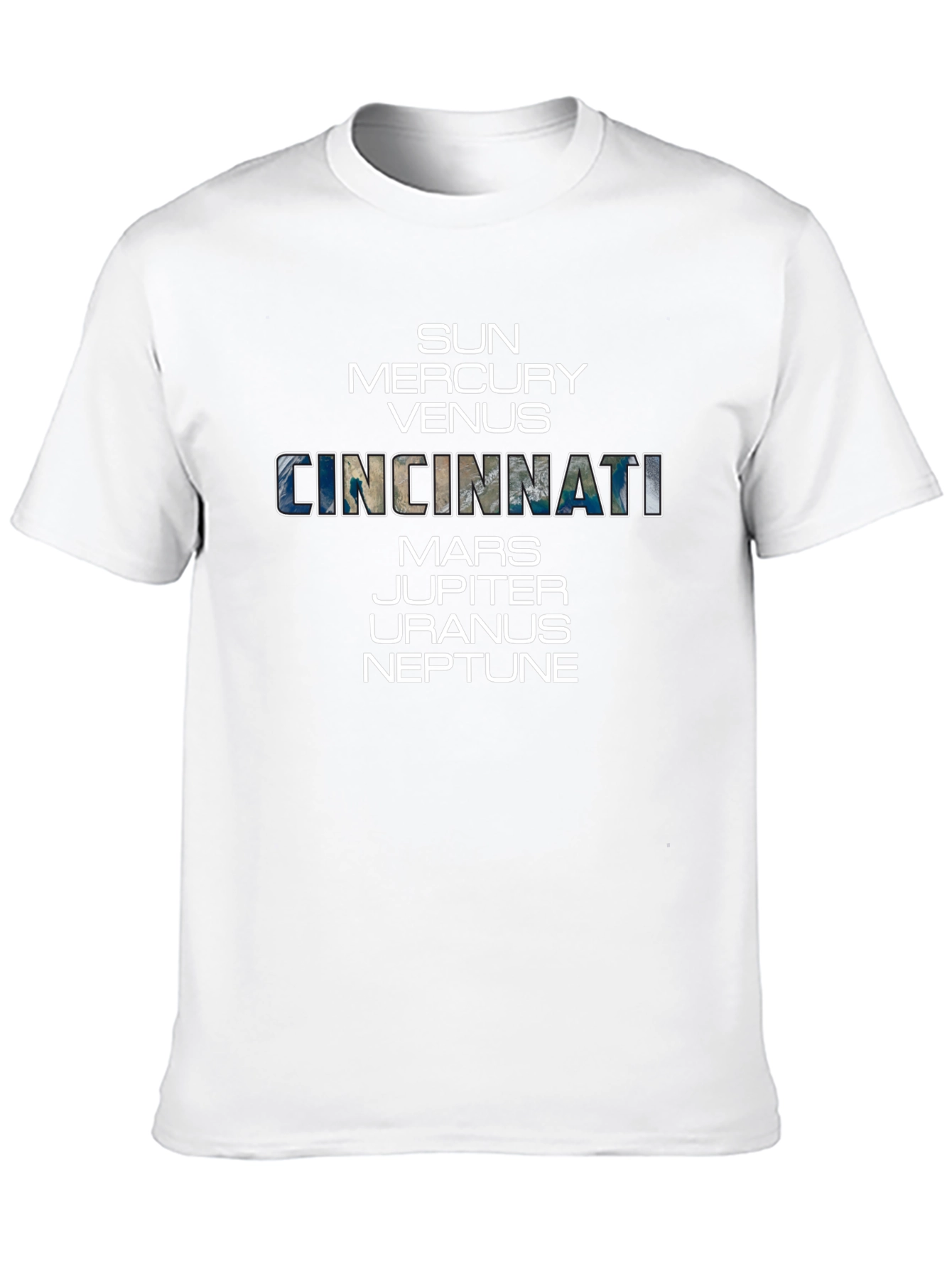 Cincinnati Planets T-Shirt - Space Theme Tee