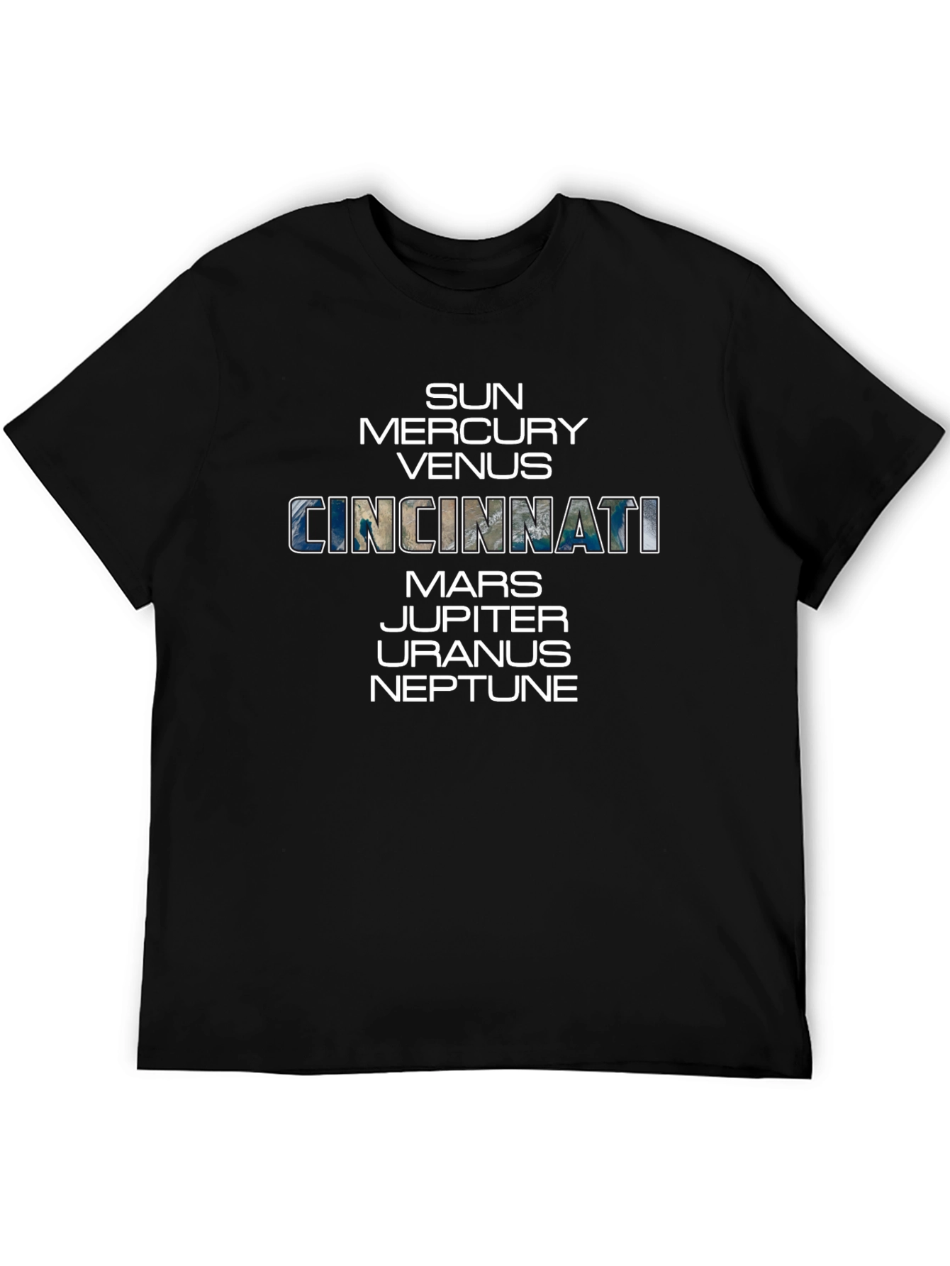 Cincinnati Planets T-Shirt - Space Theme Tee