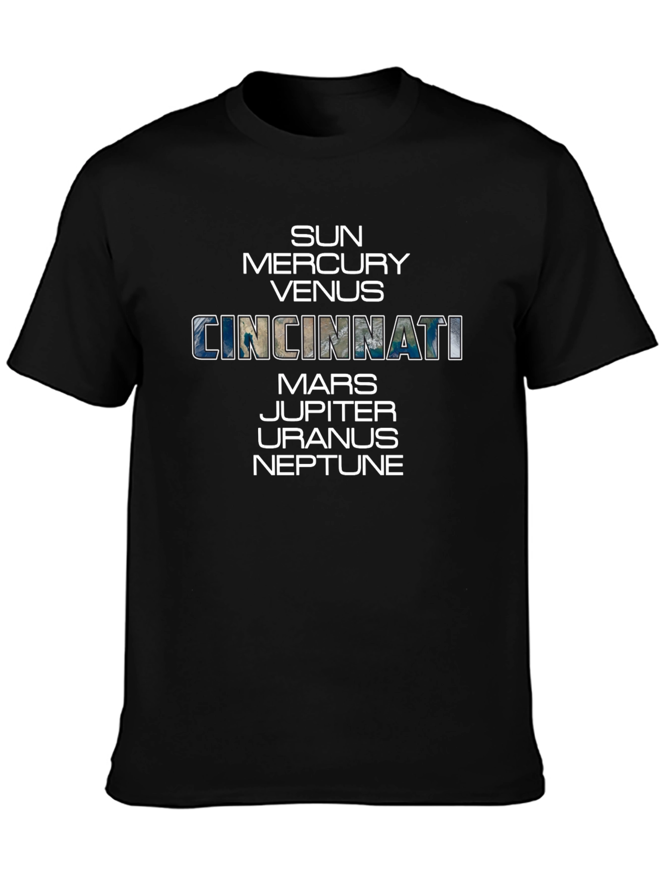 Cincinnati Planets T-Shirt - Space Theme Tee