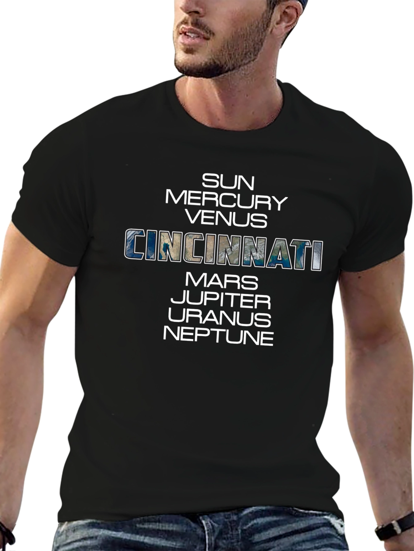 Cincinnati Planets T-Shirt - Space Theme Tee