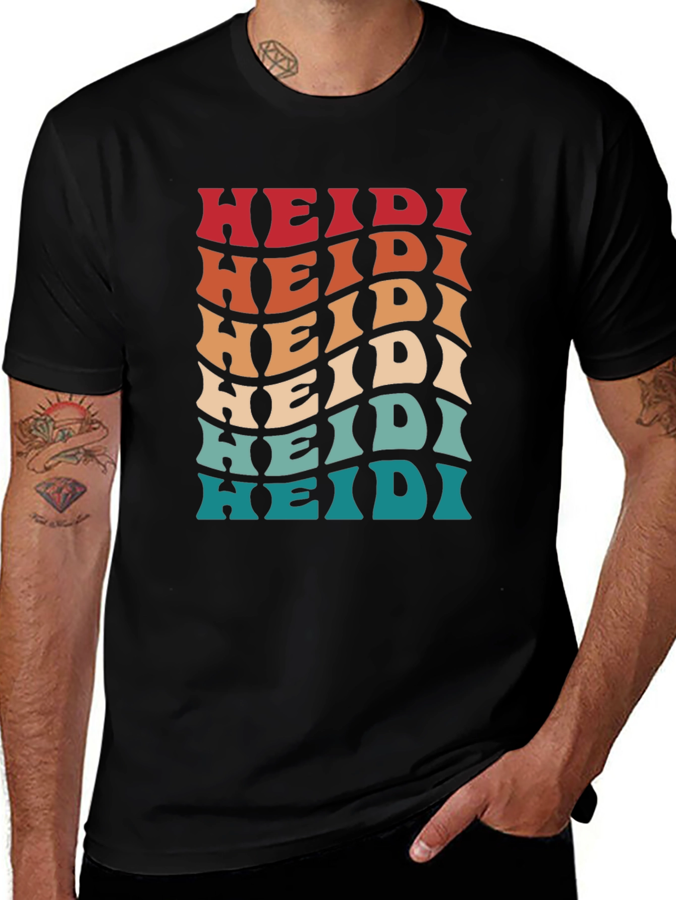 Retro Wave Heidi Personalized T-Shirt