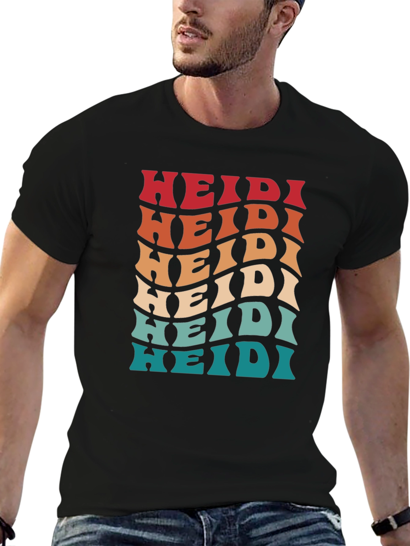 Retro Wave Heidi Personalized T-Shirt