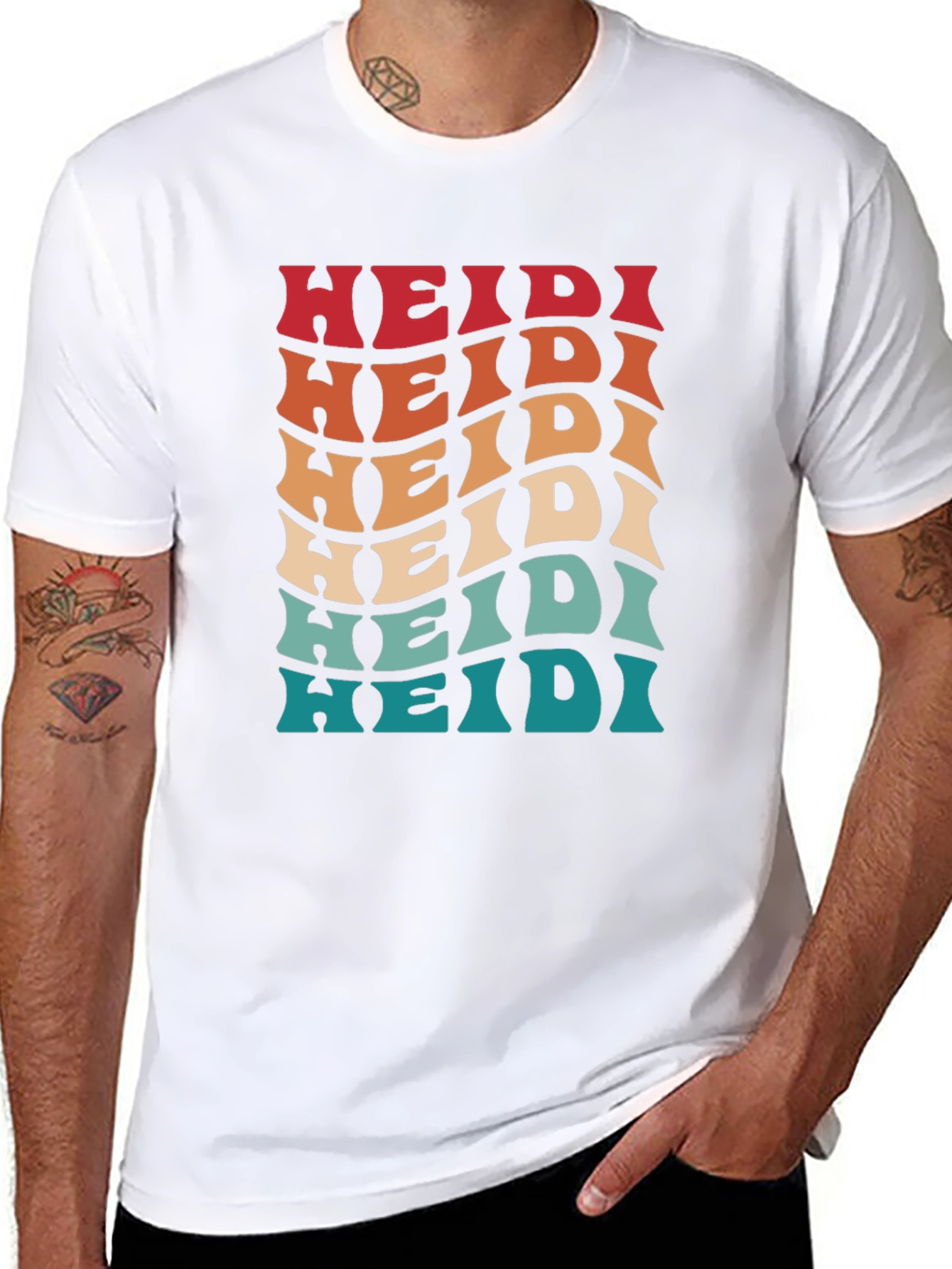 Retro Wave Heidi Personalized T-Shirt
