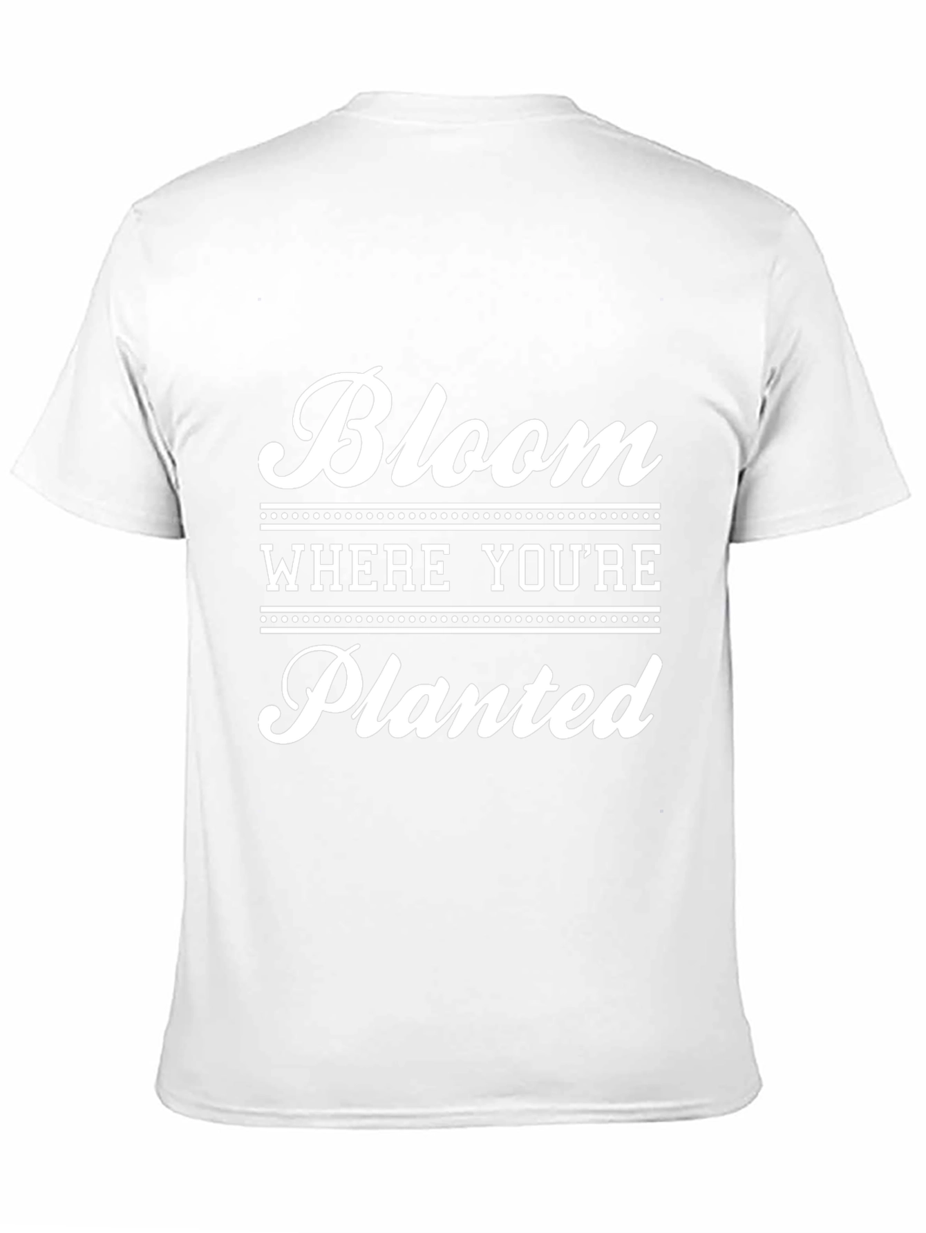 Bloom Where Youre Planted Black Graphic T-Shirt