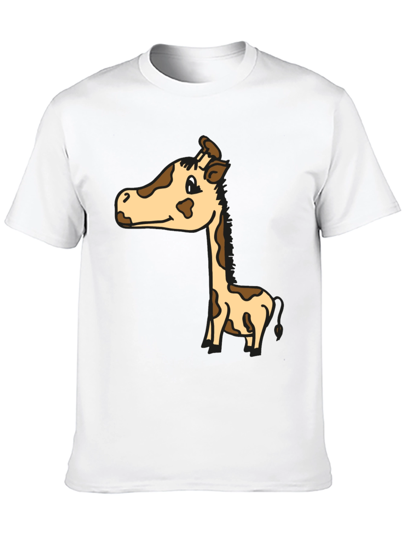 Cute Giraffe Graphic Tee - Unisex Black T-Shirt