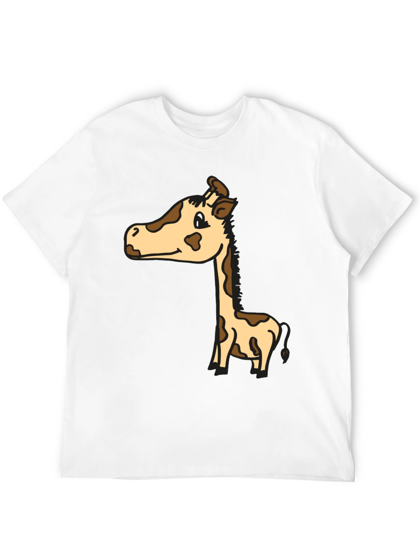 Cute Giraffe Graphic Tee - Unisex Black T-Shirt