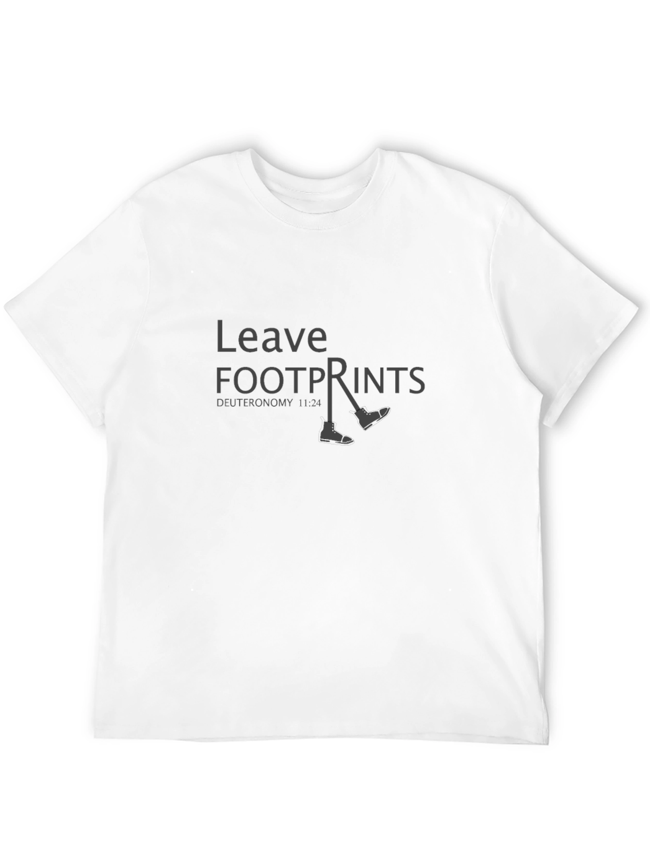 Leave Footprints T-Shirt - Deuteronomy 11:24