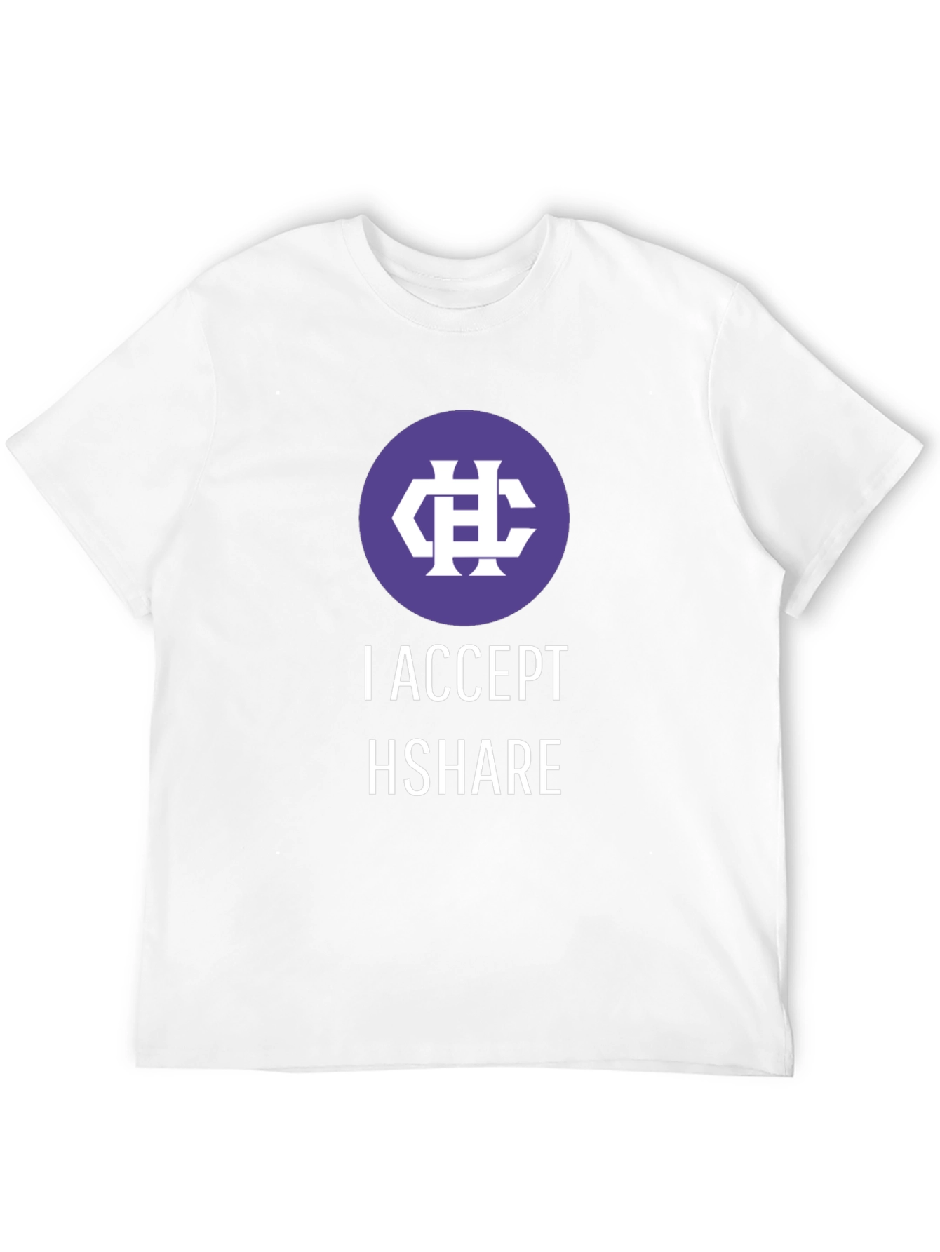 I Accept HShare Black T-Shirt - Crypto Currency