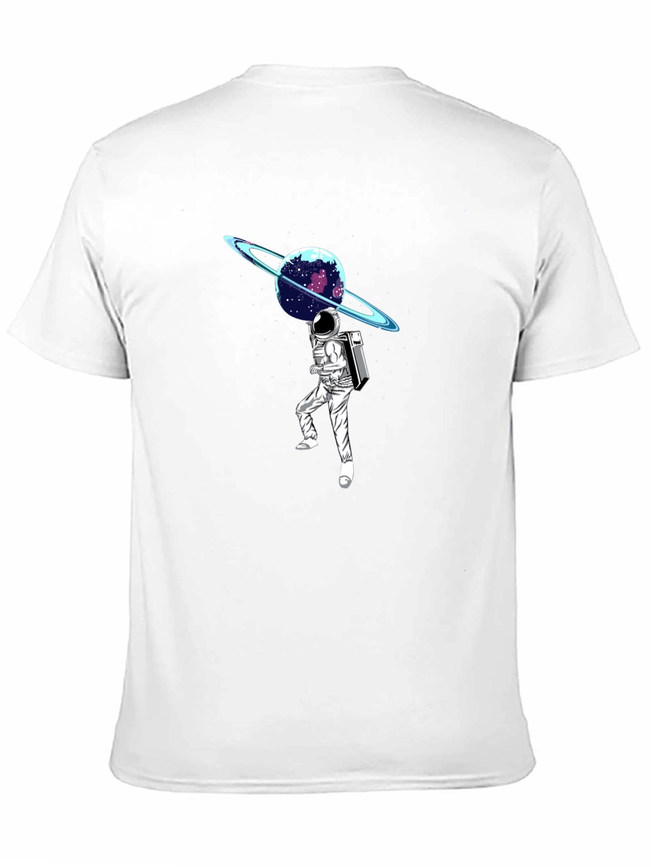 Astronaut Planet Graphic T-Shirt - Black