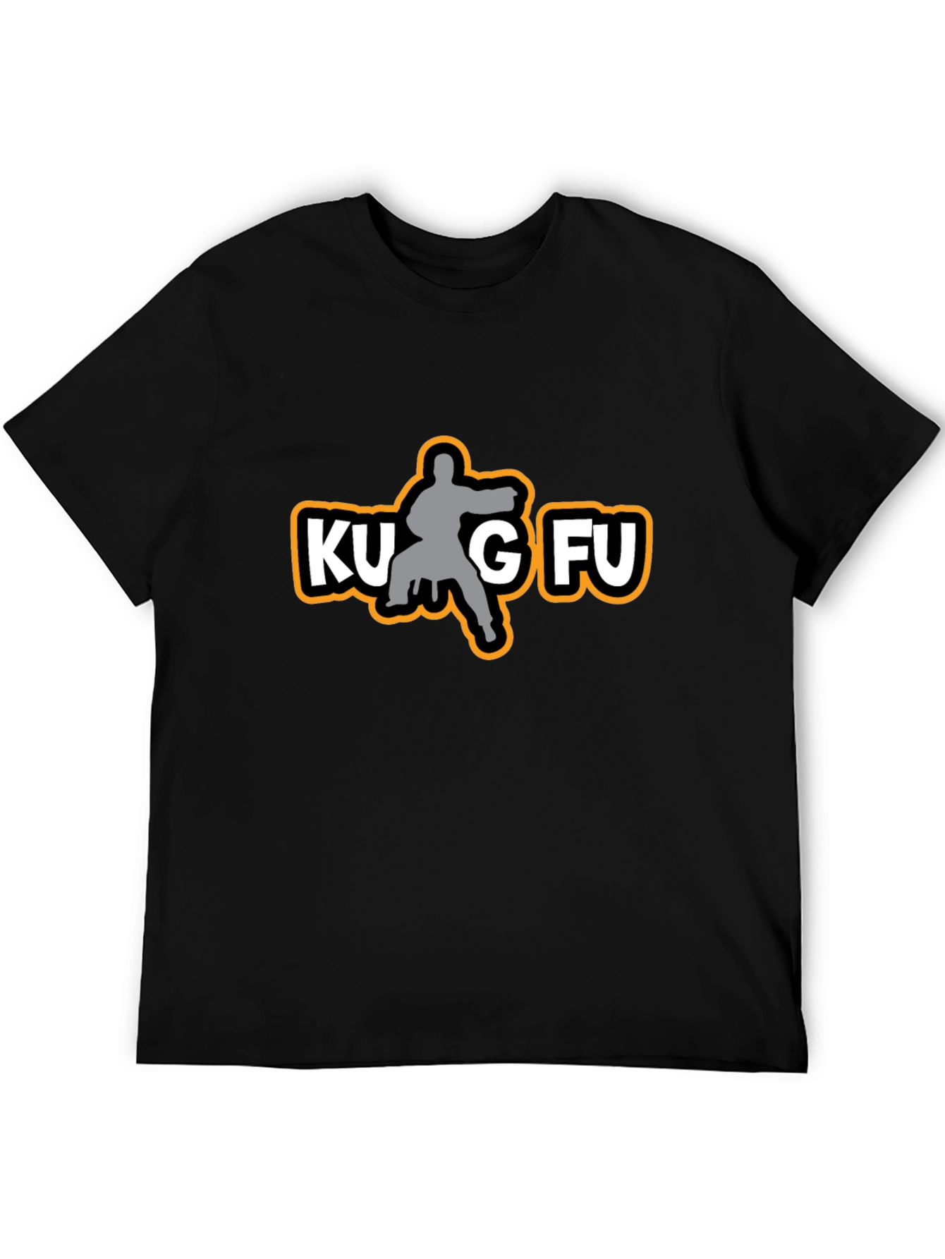 Kung Fu Silhouette Graphic Tee - Black