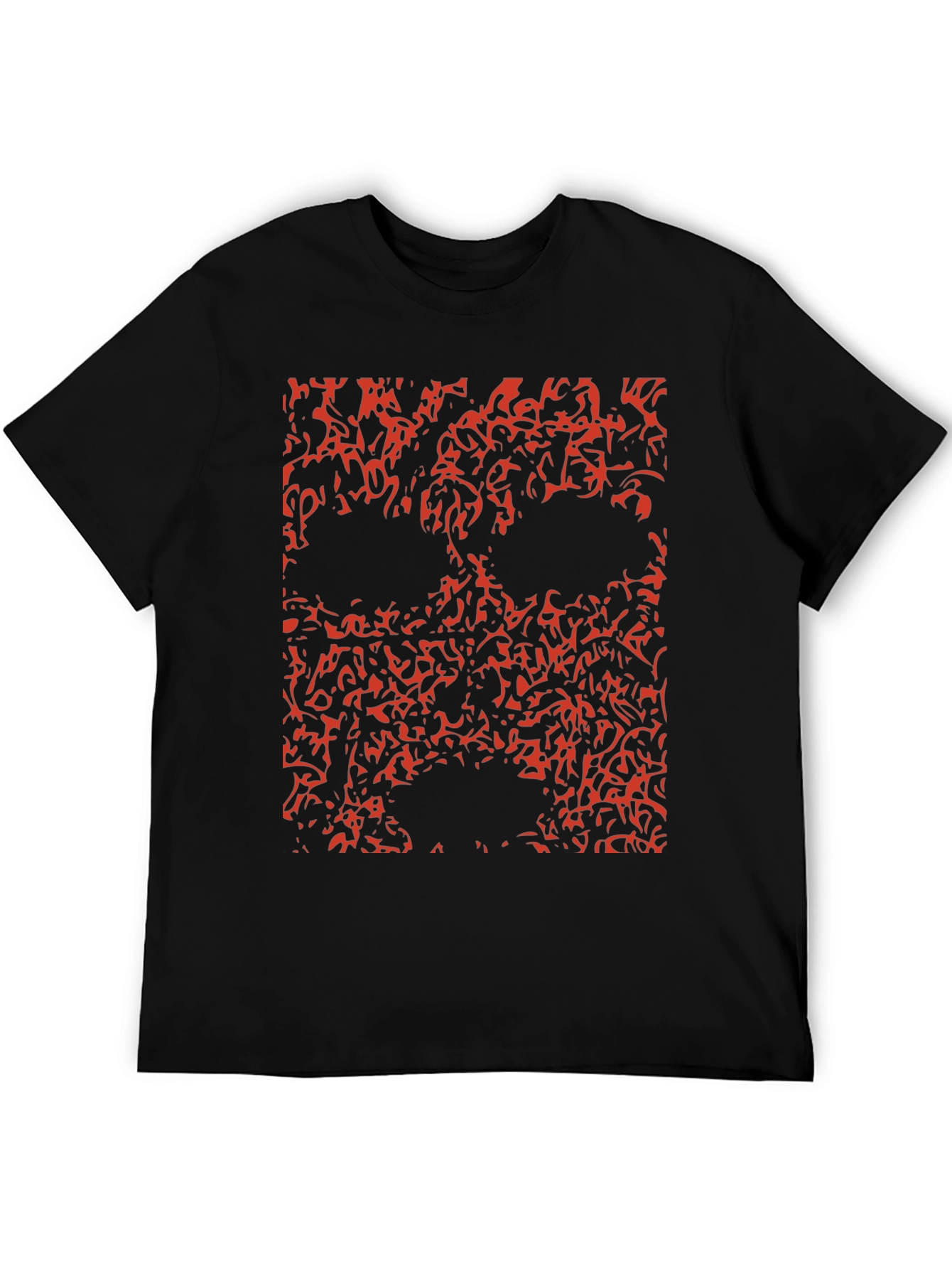 Abstract Skull Print T-Shirt