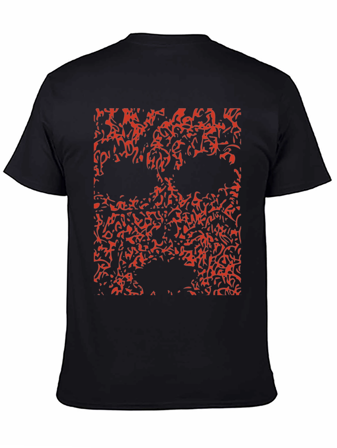 Abstract Skull Print T-Shirt