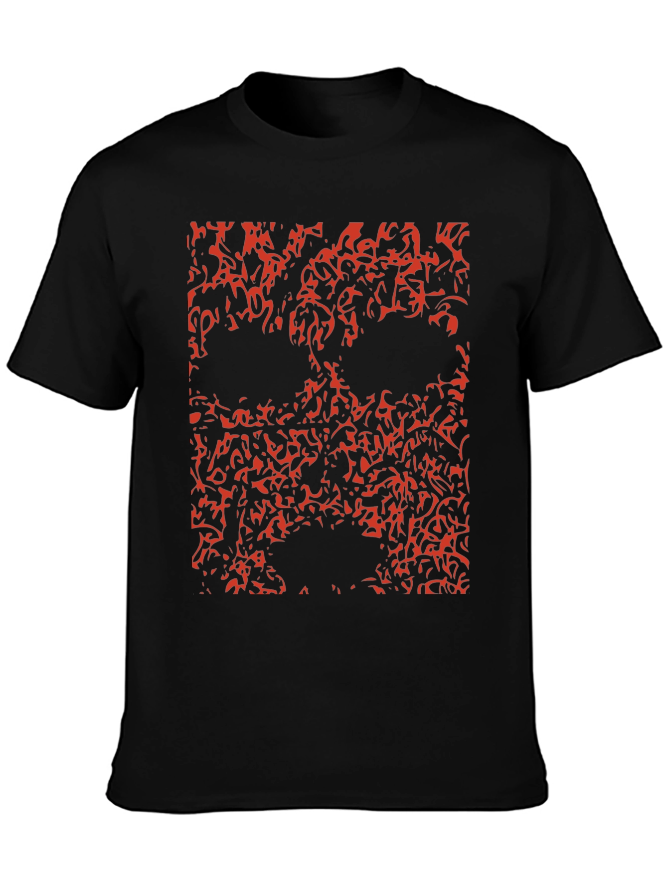 Abstract Skull Print T-Shirt