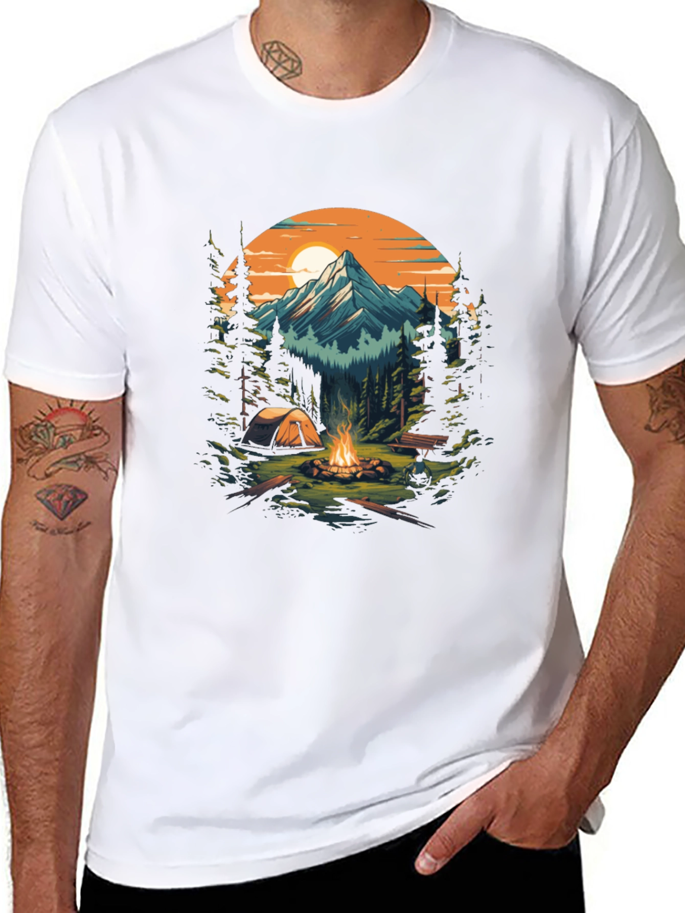 Outdoor Adventure Camping Graphic Tee