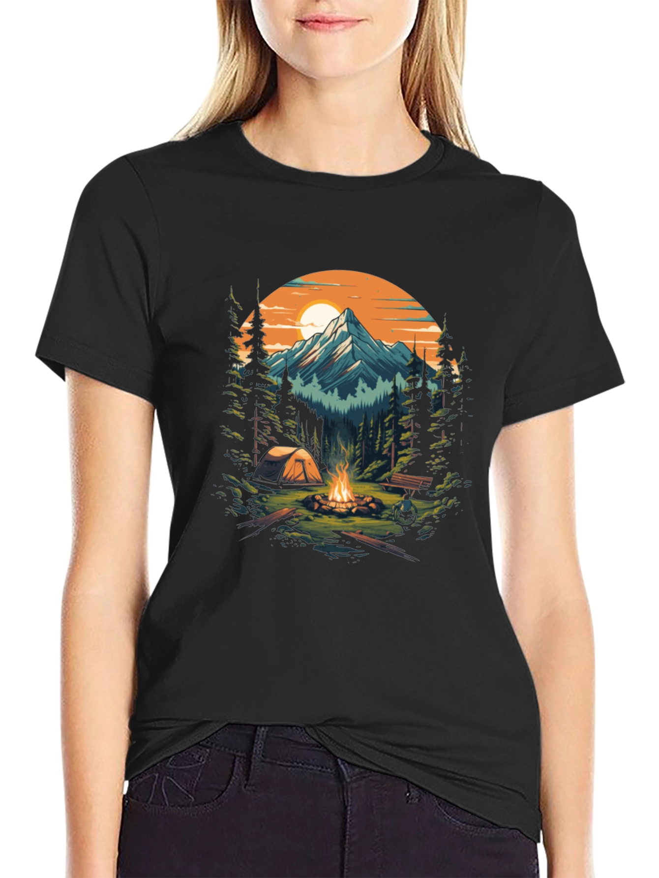 Outdoor Adventure Camping Graphic Tee