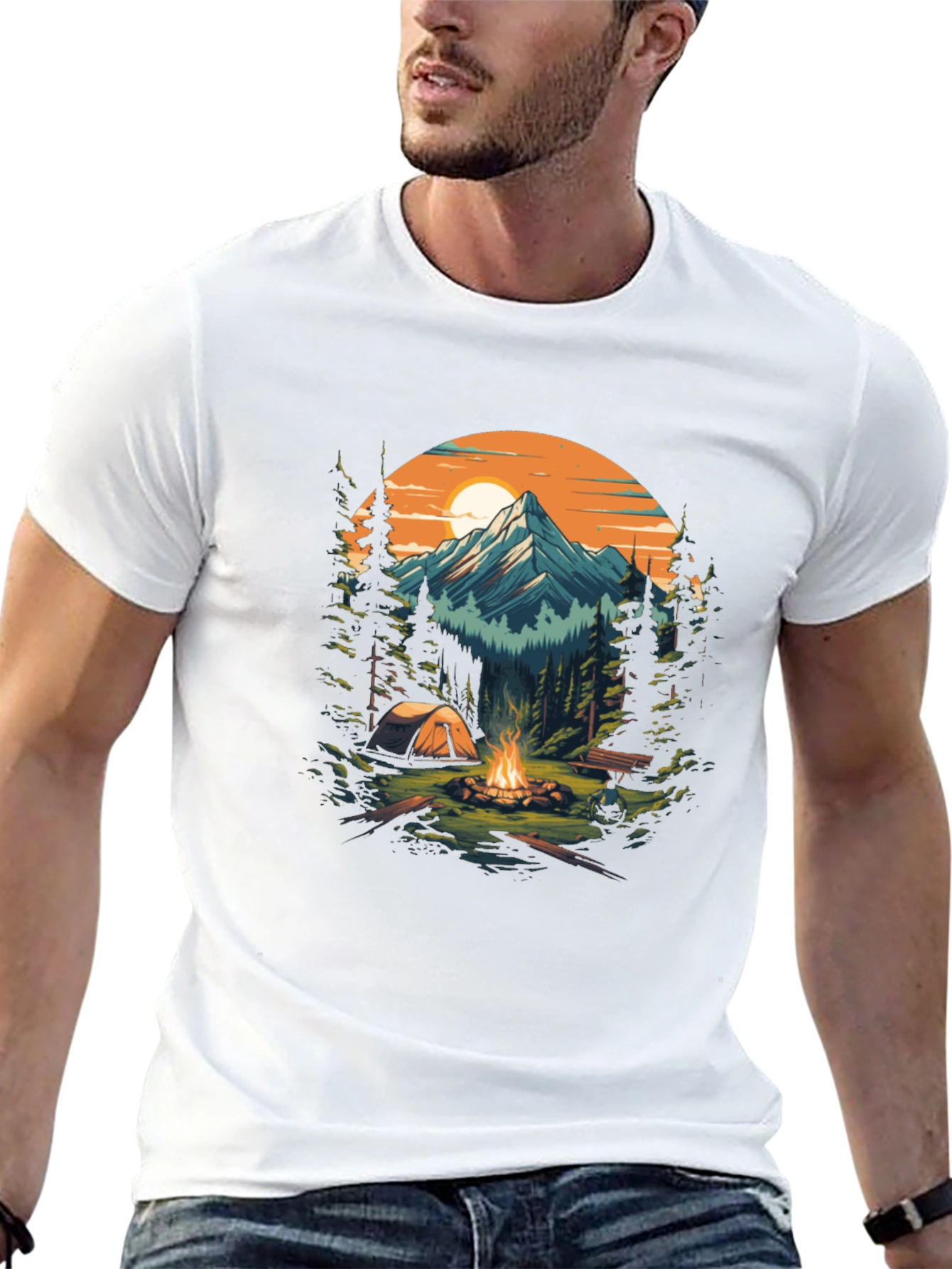 Outdoor Adventure Camping Graphic Tee