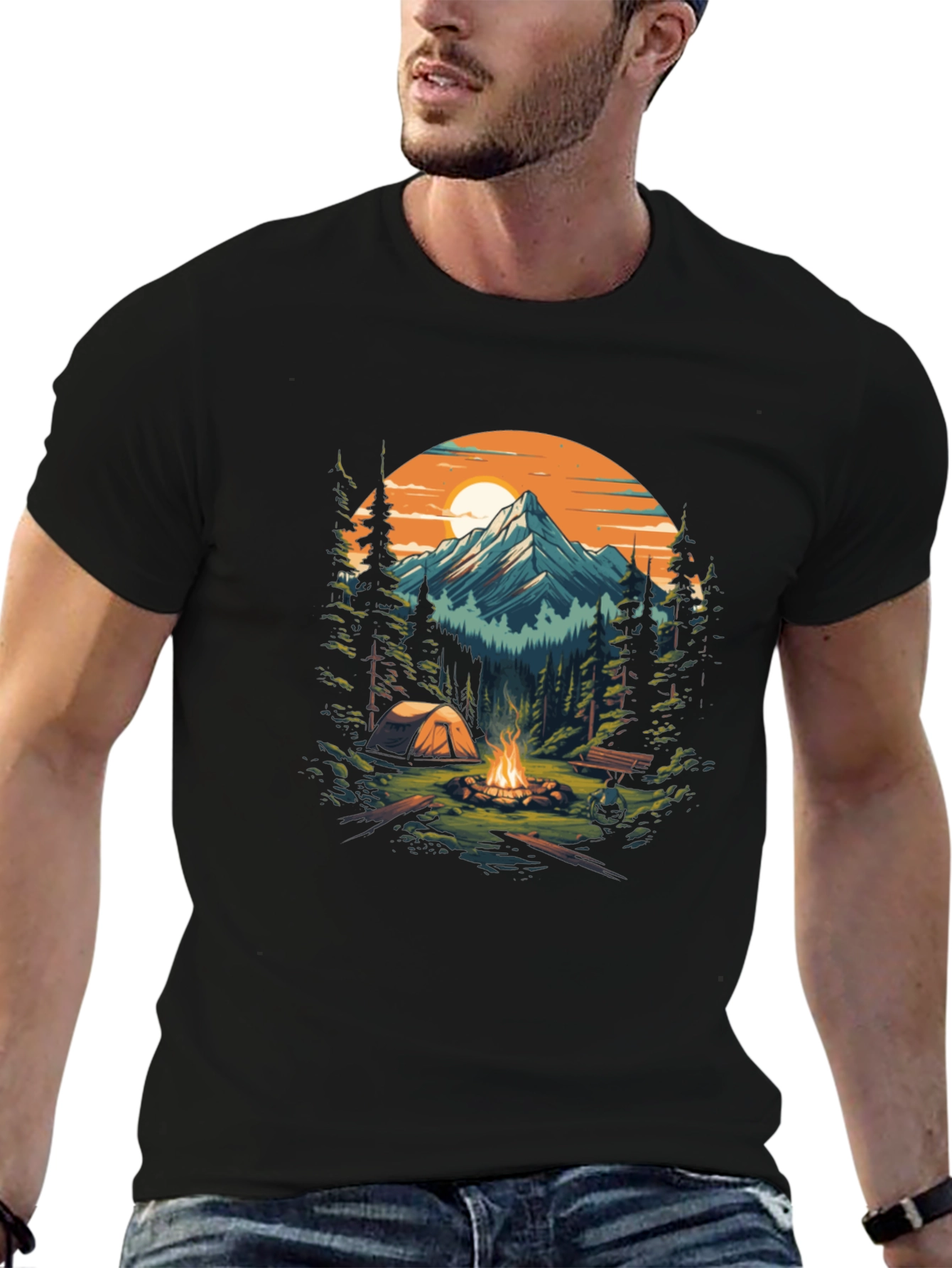 Outdoor Adventure Camping Graphic Tee