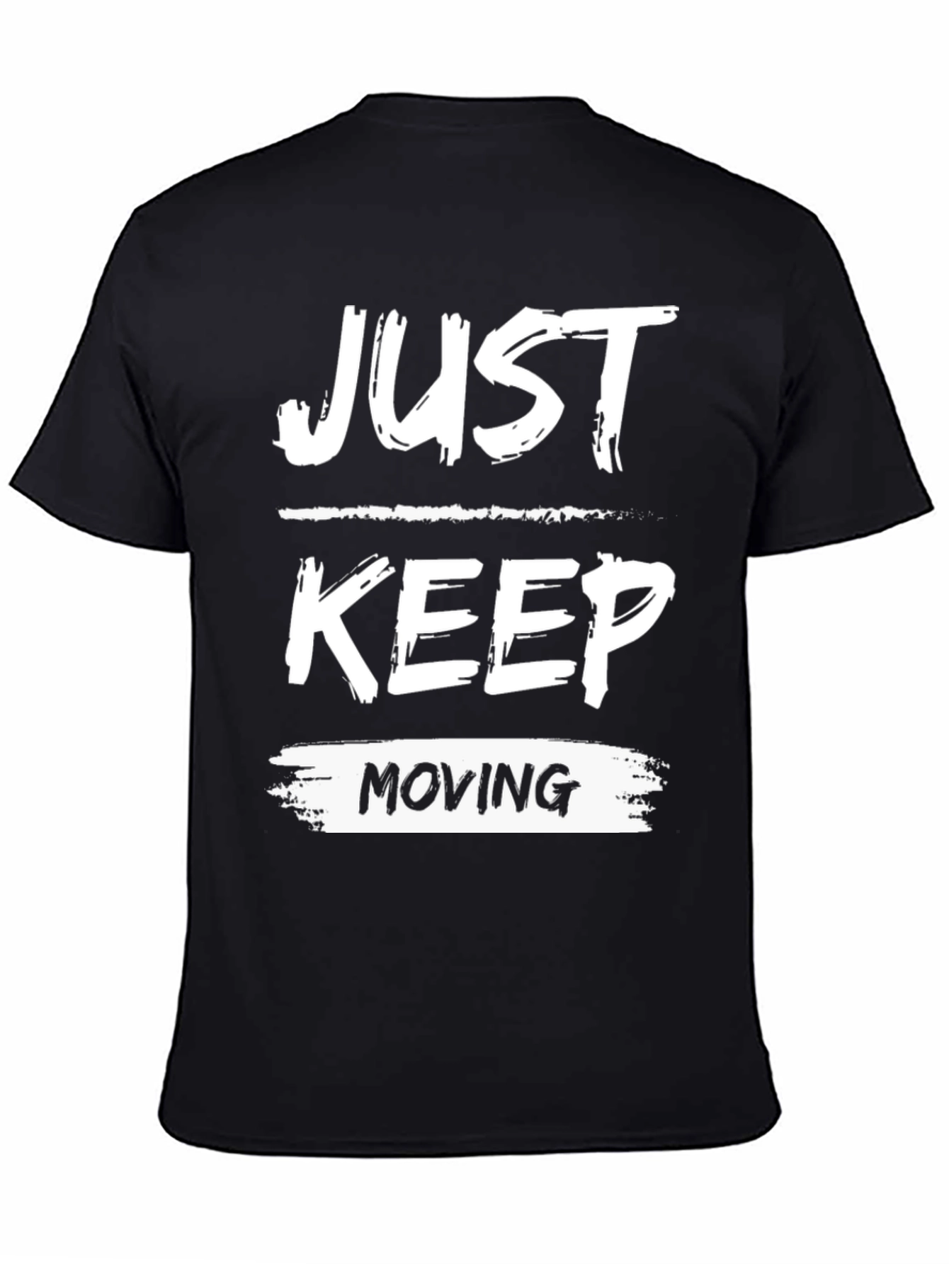 Just Keep Moving Graphic T-Shirt - Black