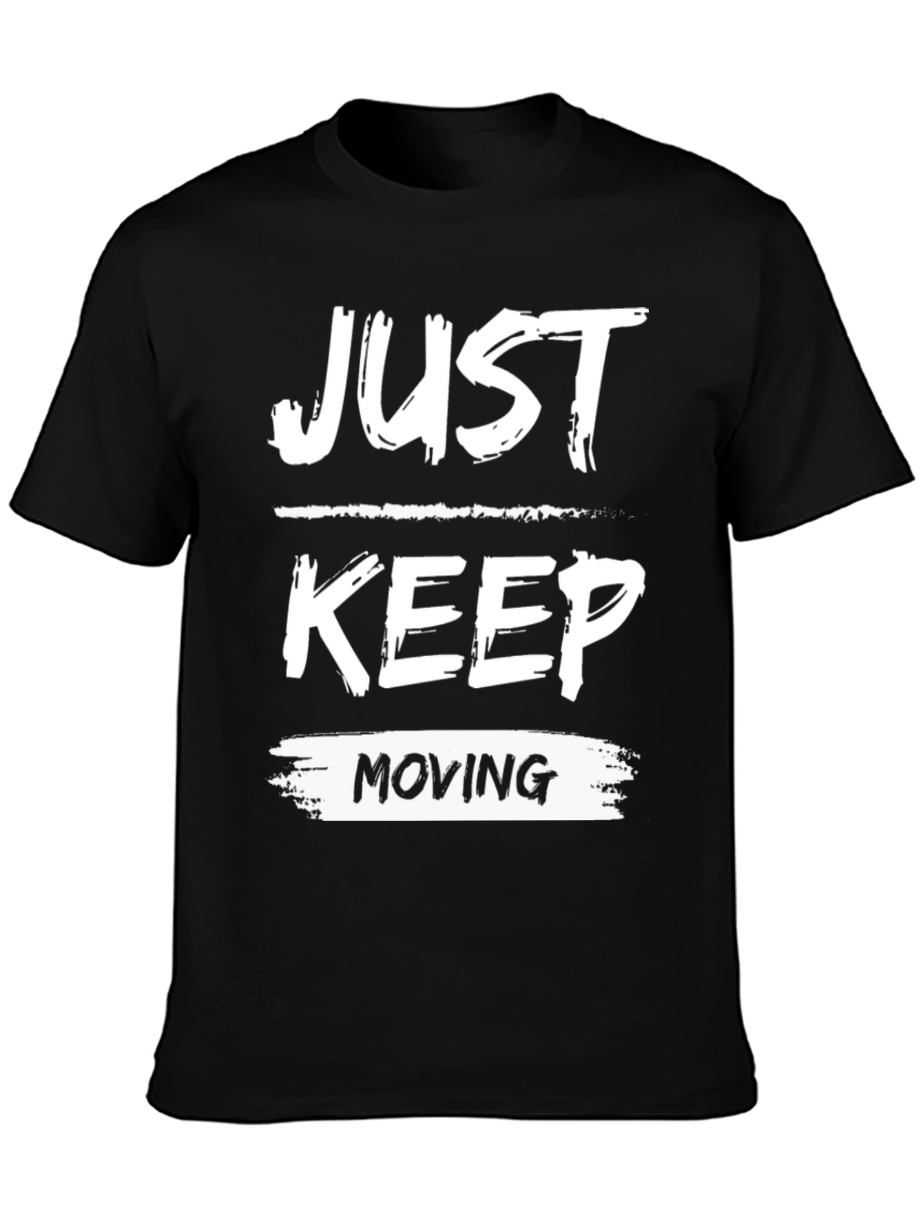 Just Keep Moving Graphic T-Shirt - Black