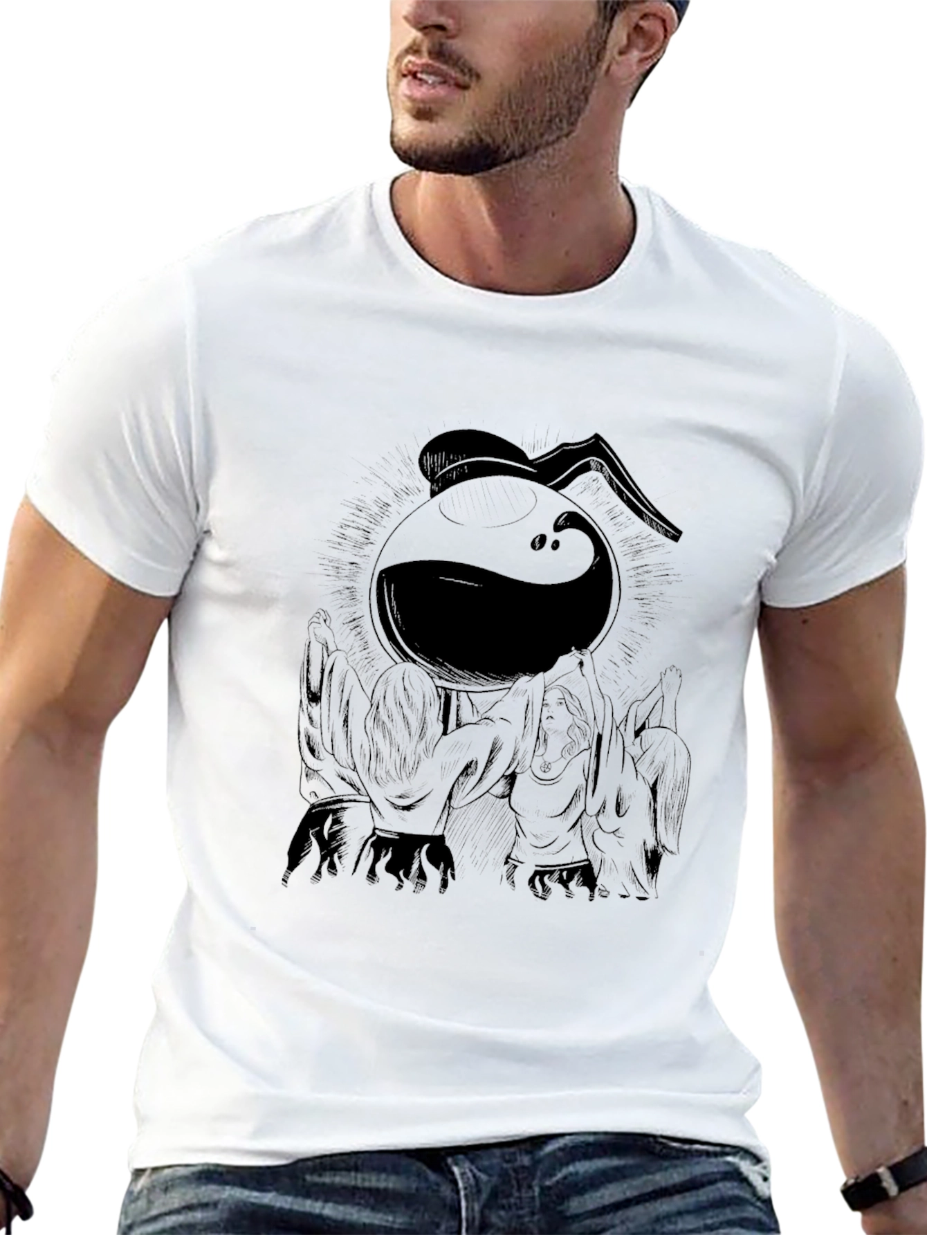 Black Coffee Maker Graphic Tee - Unique Design