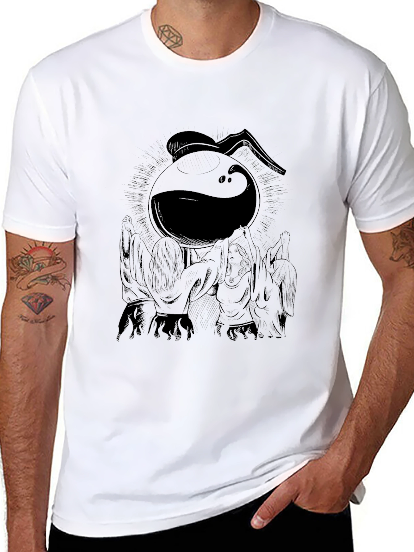 Black Coffee Maker Graphic Tee - Unique Design