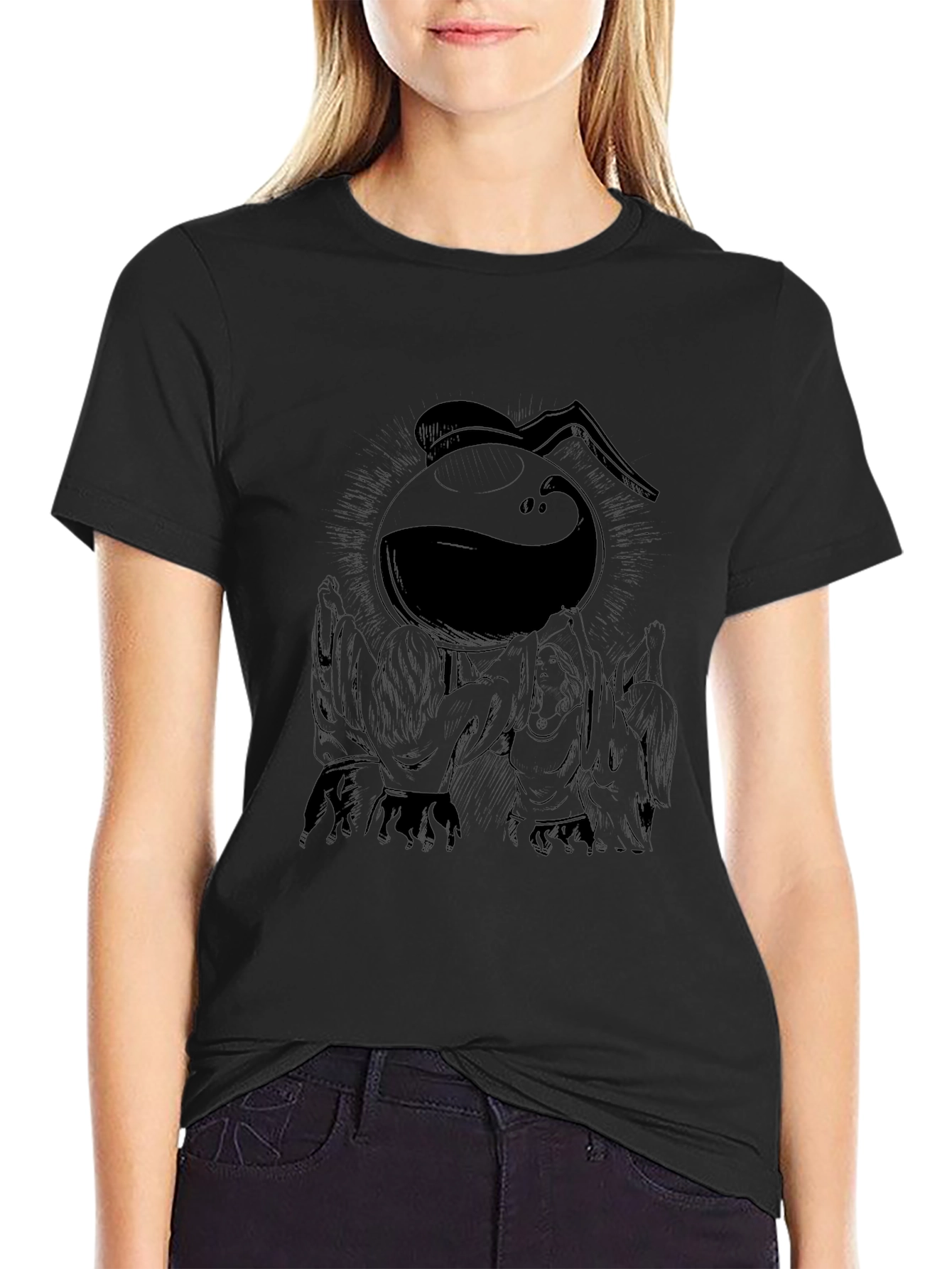 Black Coffee Maker Graphic Tee - Unique Design