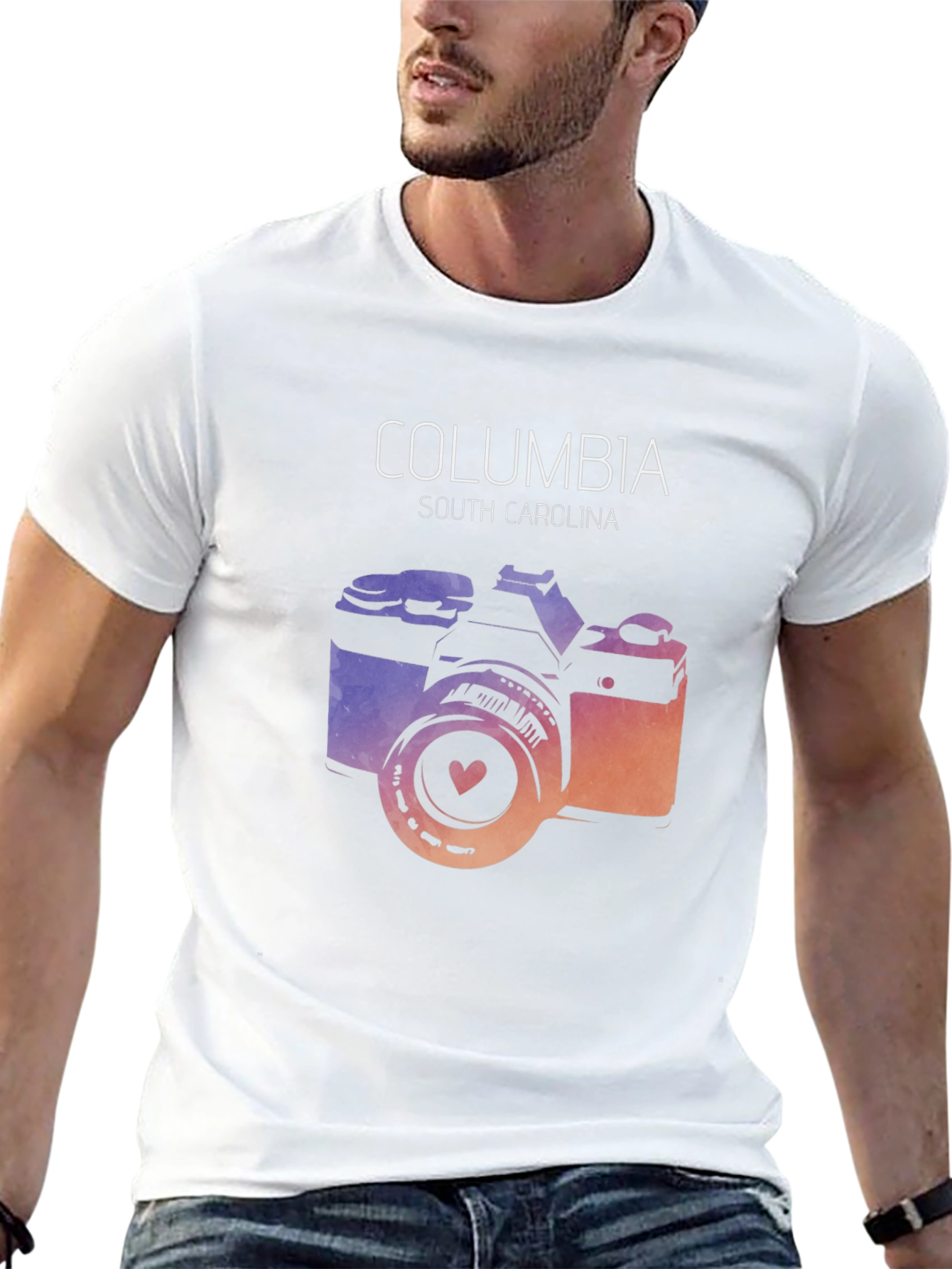 Columbia South Carolina Camera Graphic Tee