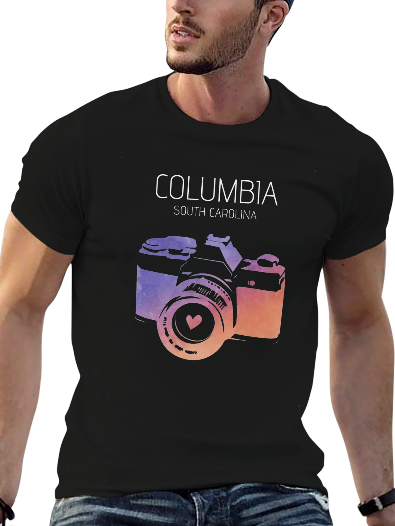Columbia South Carolina Camera Graphic Tee