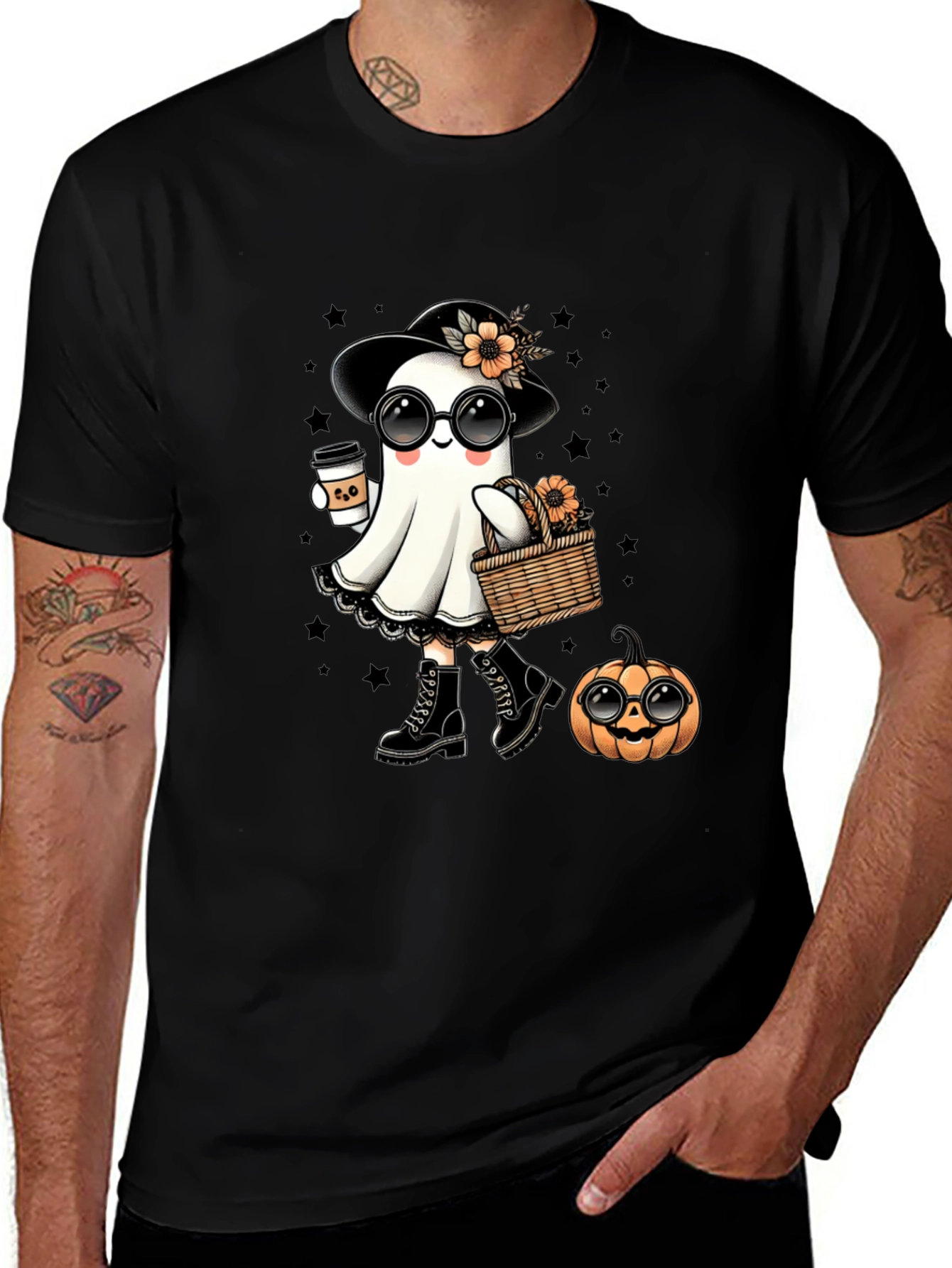 Ghostly Halloween Tee - Cute Spooky Season