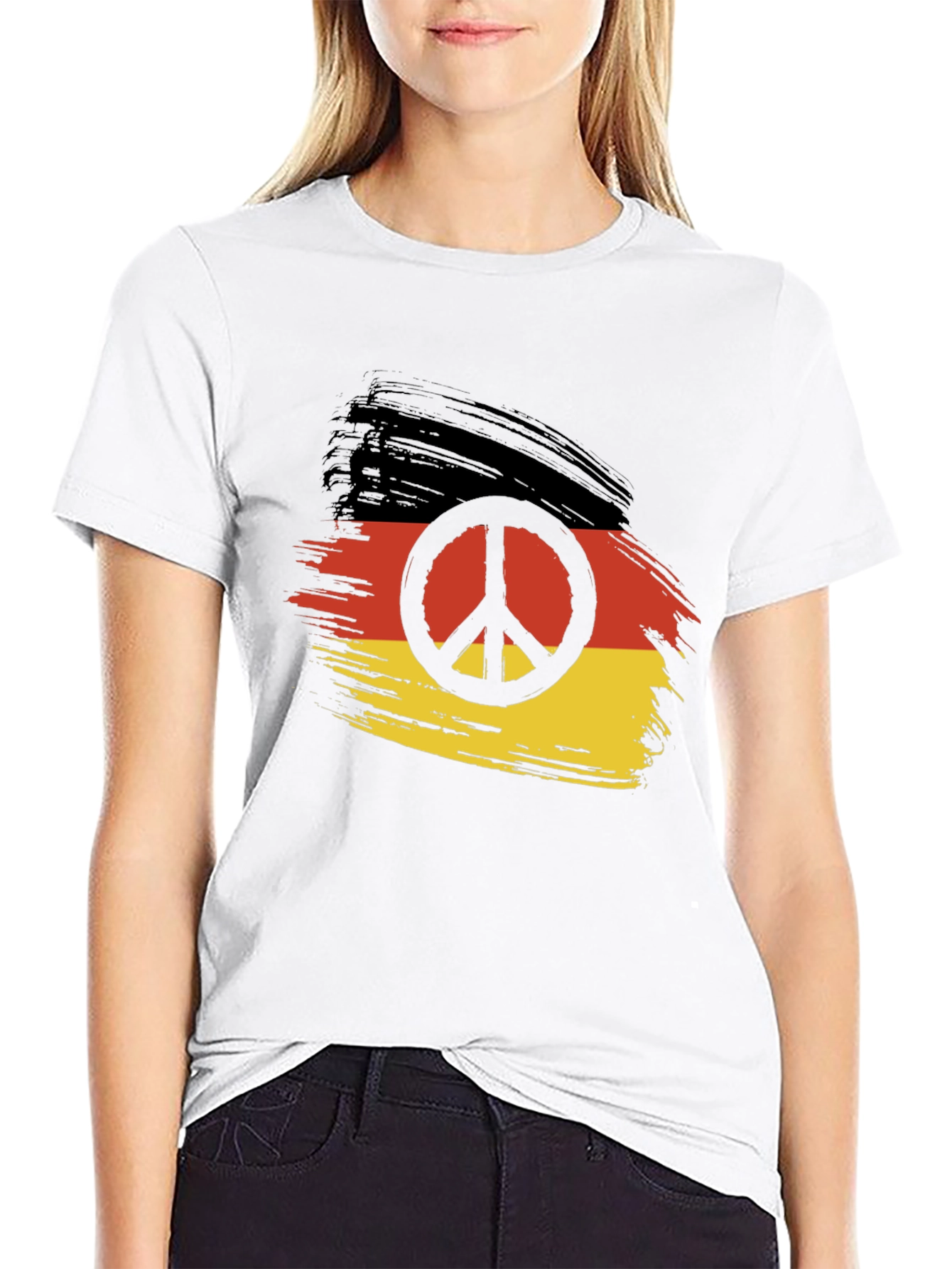 Germany Flag Peace Sign T-Shirt