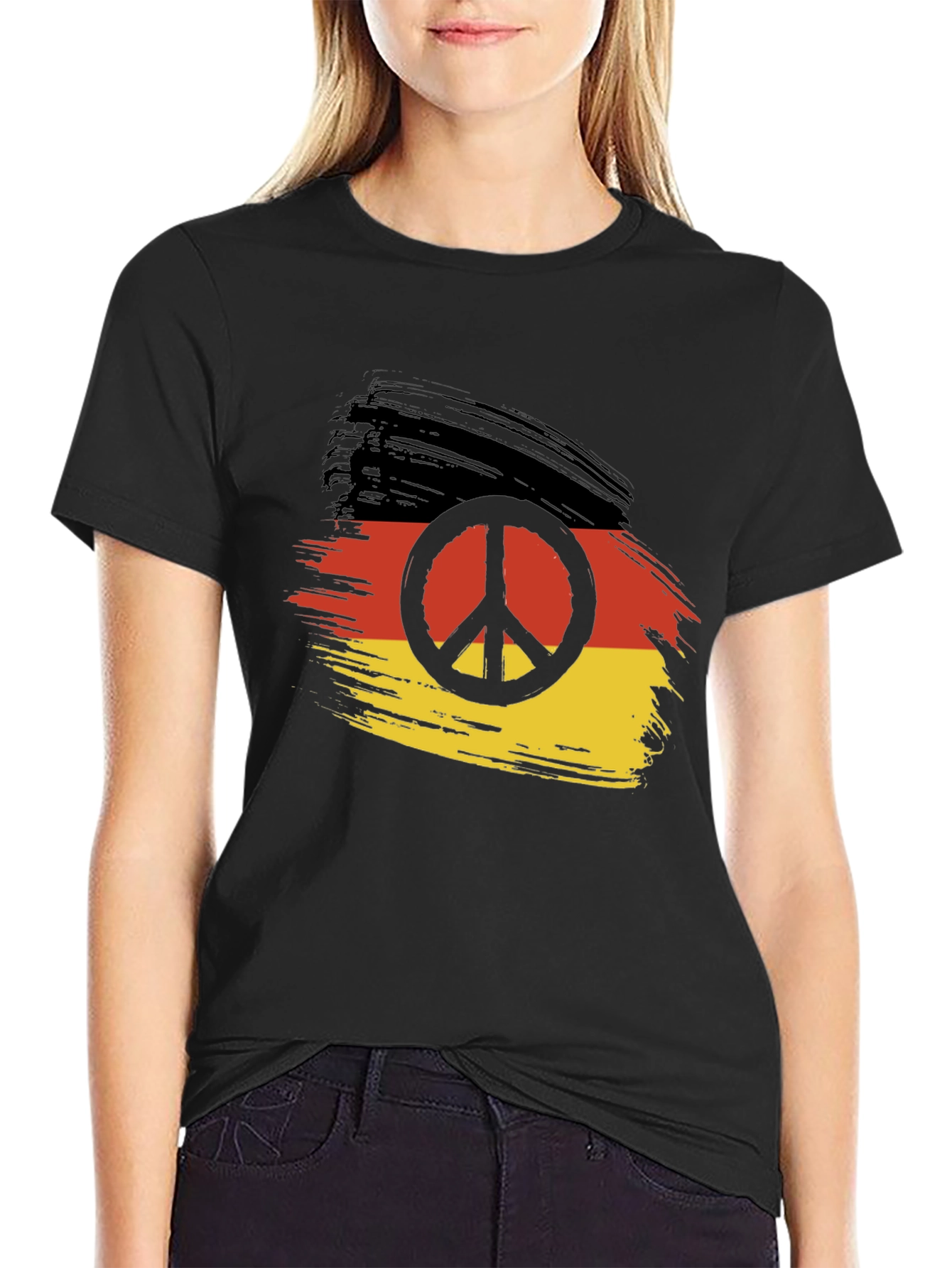 Germany Flag Peace Sign T-Shirt
