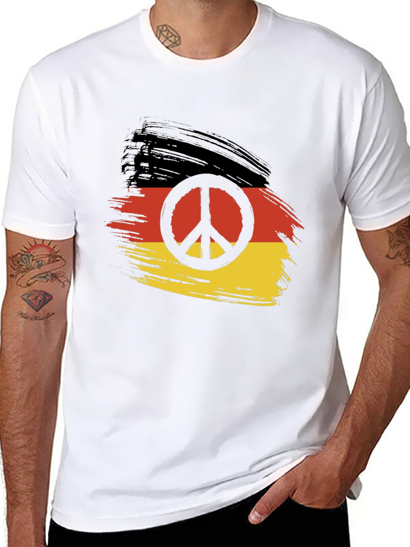 Germany Flag Peace Sign T-Shirt