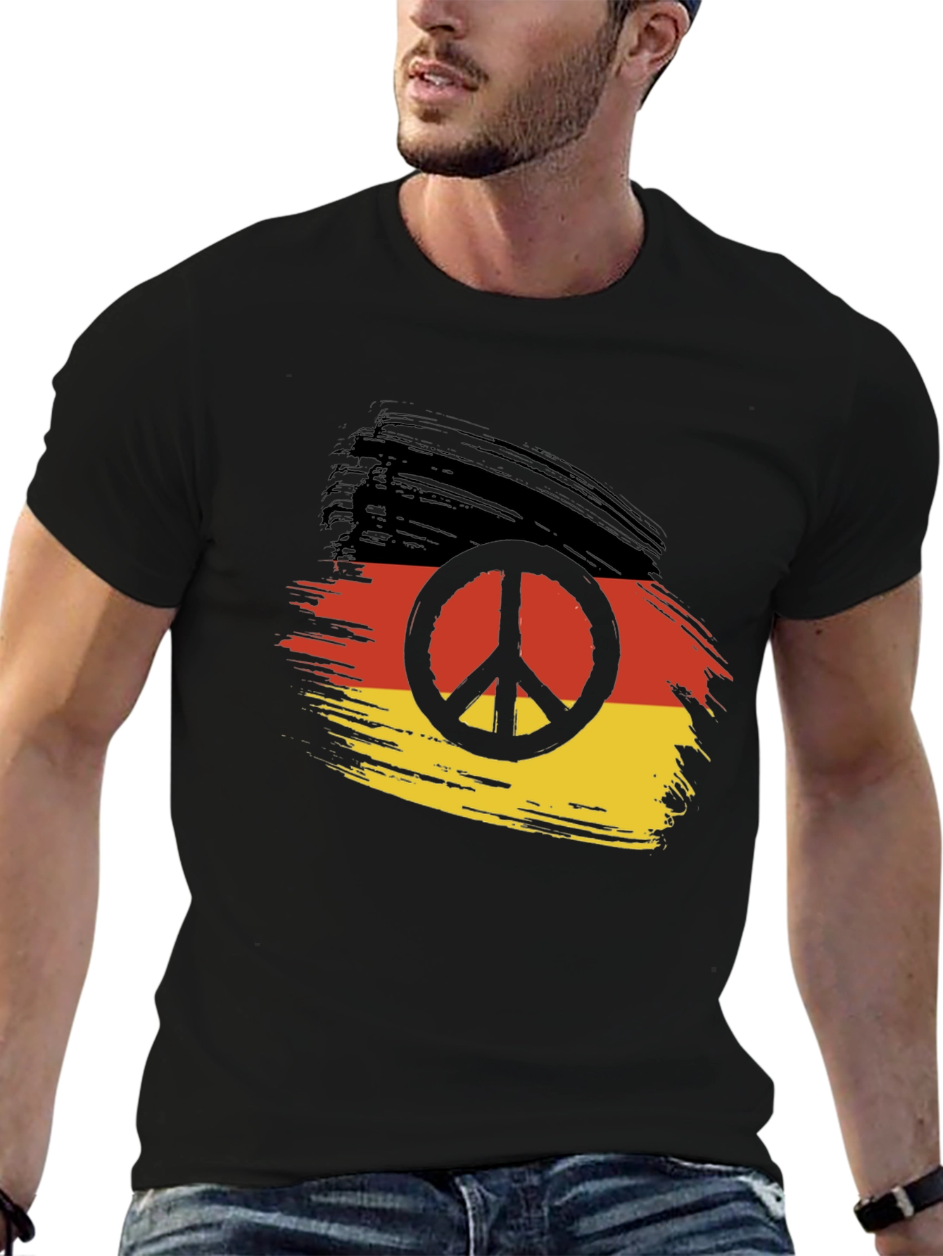 Germany Flag Peace Sign T-Shirt