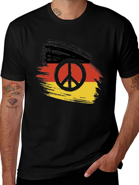 Germany Flag Peace Sign T-Shirt