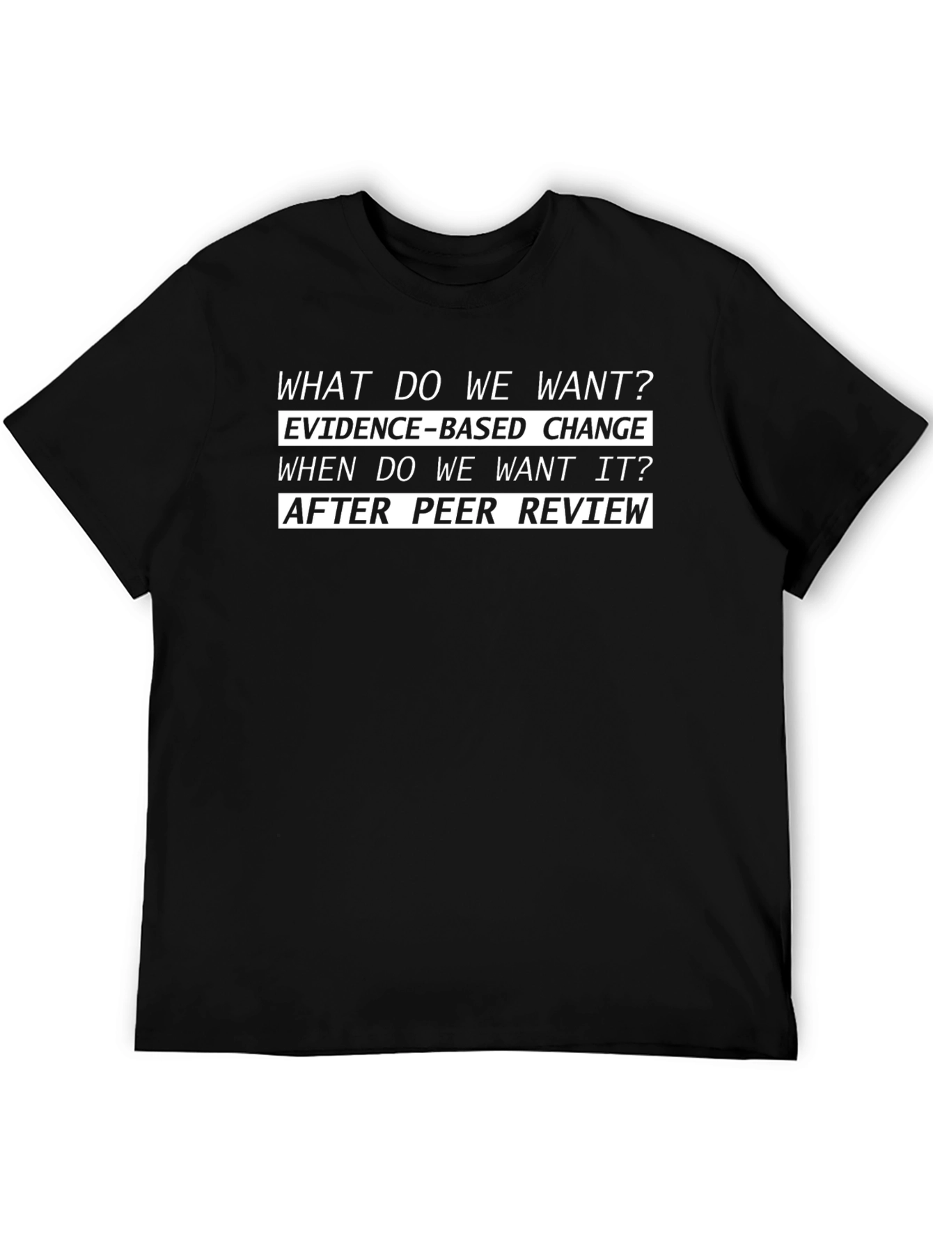 Evidence-Based Change T-Shirt - Peer Review