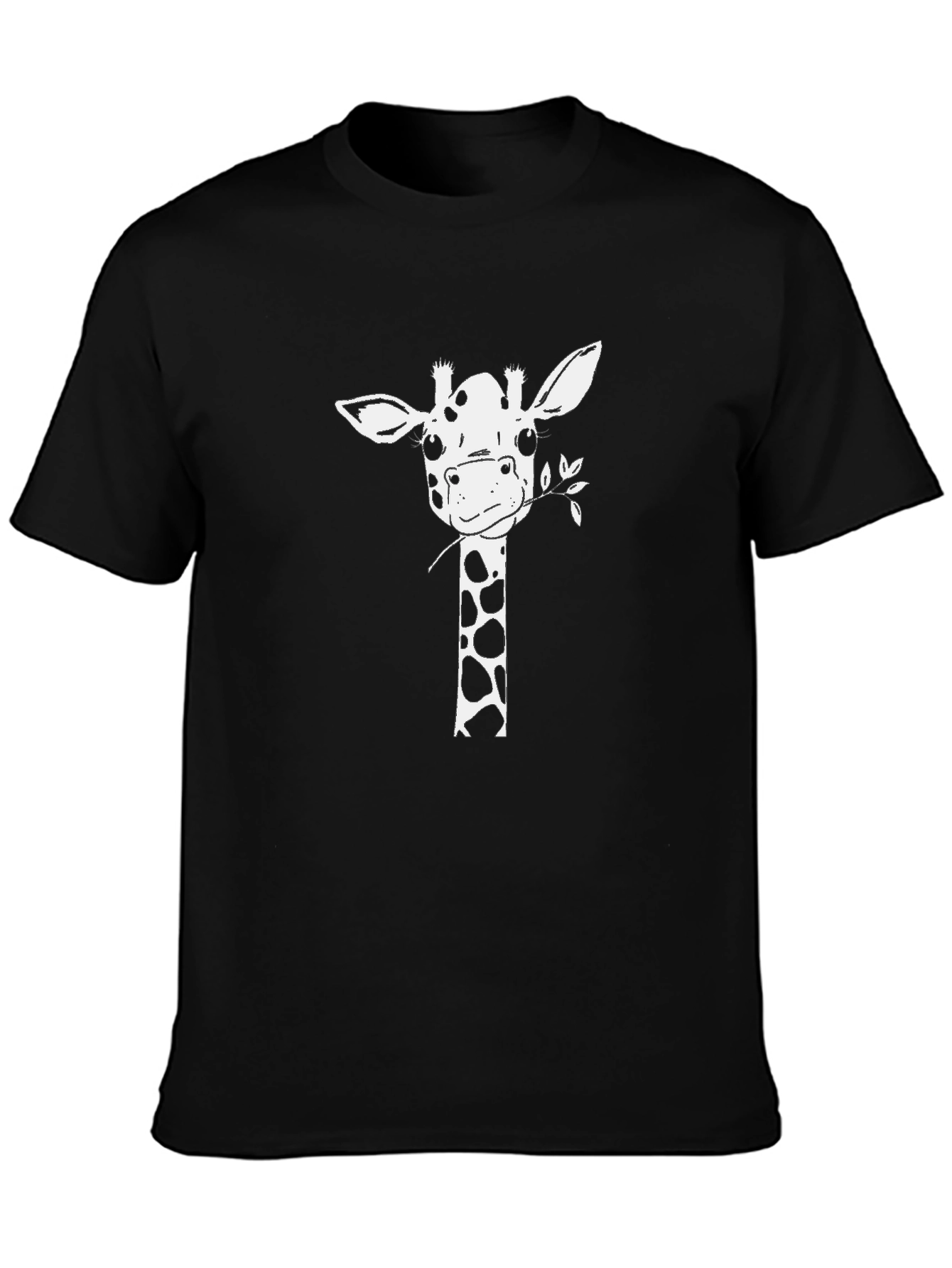Giraffe Graphic Tee - Black Casual T-Shirt