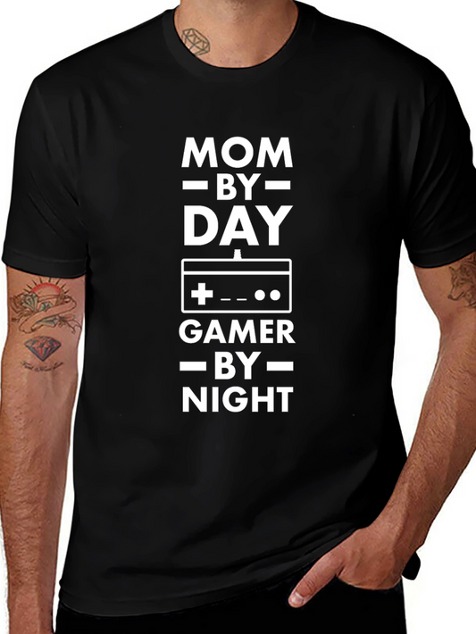 Mom By Day Gamer By Night Graphic Tee
