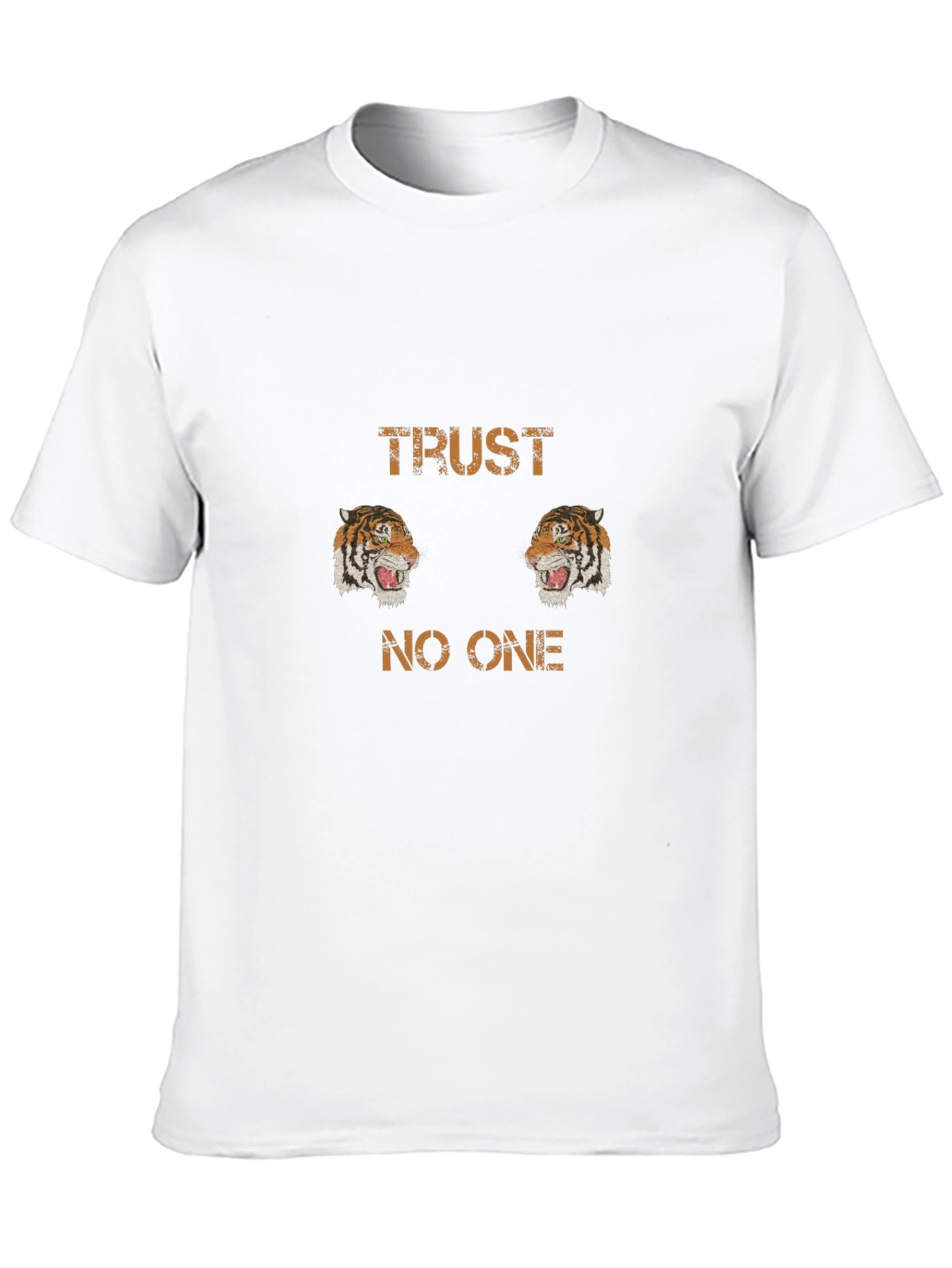 Trust No One Tiger Graphic Black T-Shirt