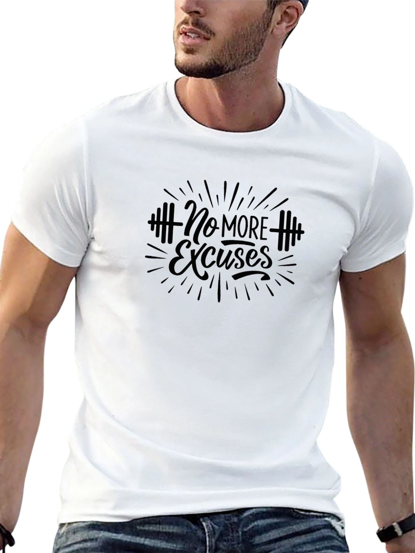 No More Excuses Graphic Tee - Black