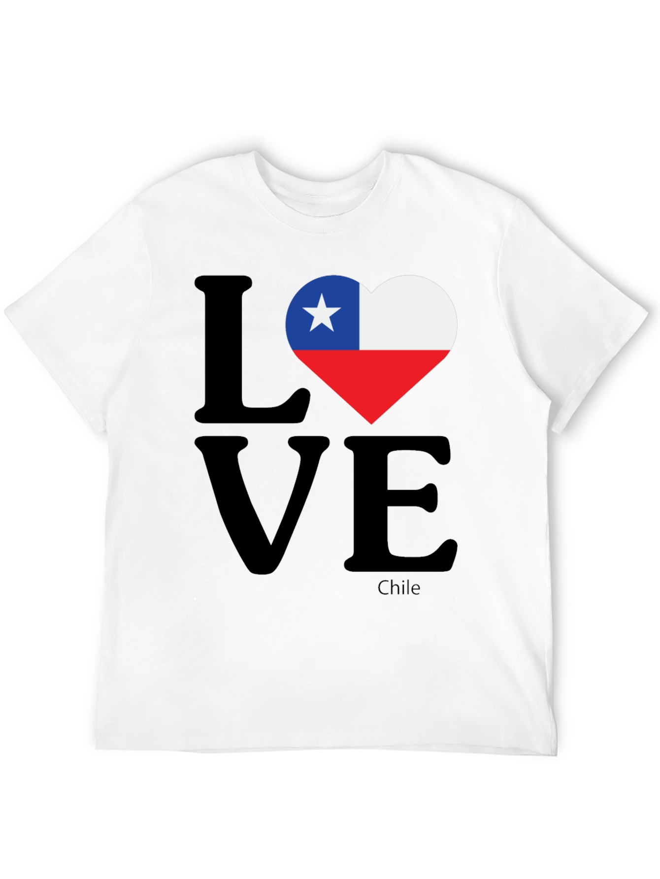 Chile Flag Love Heart T-Shirt