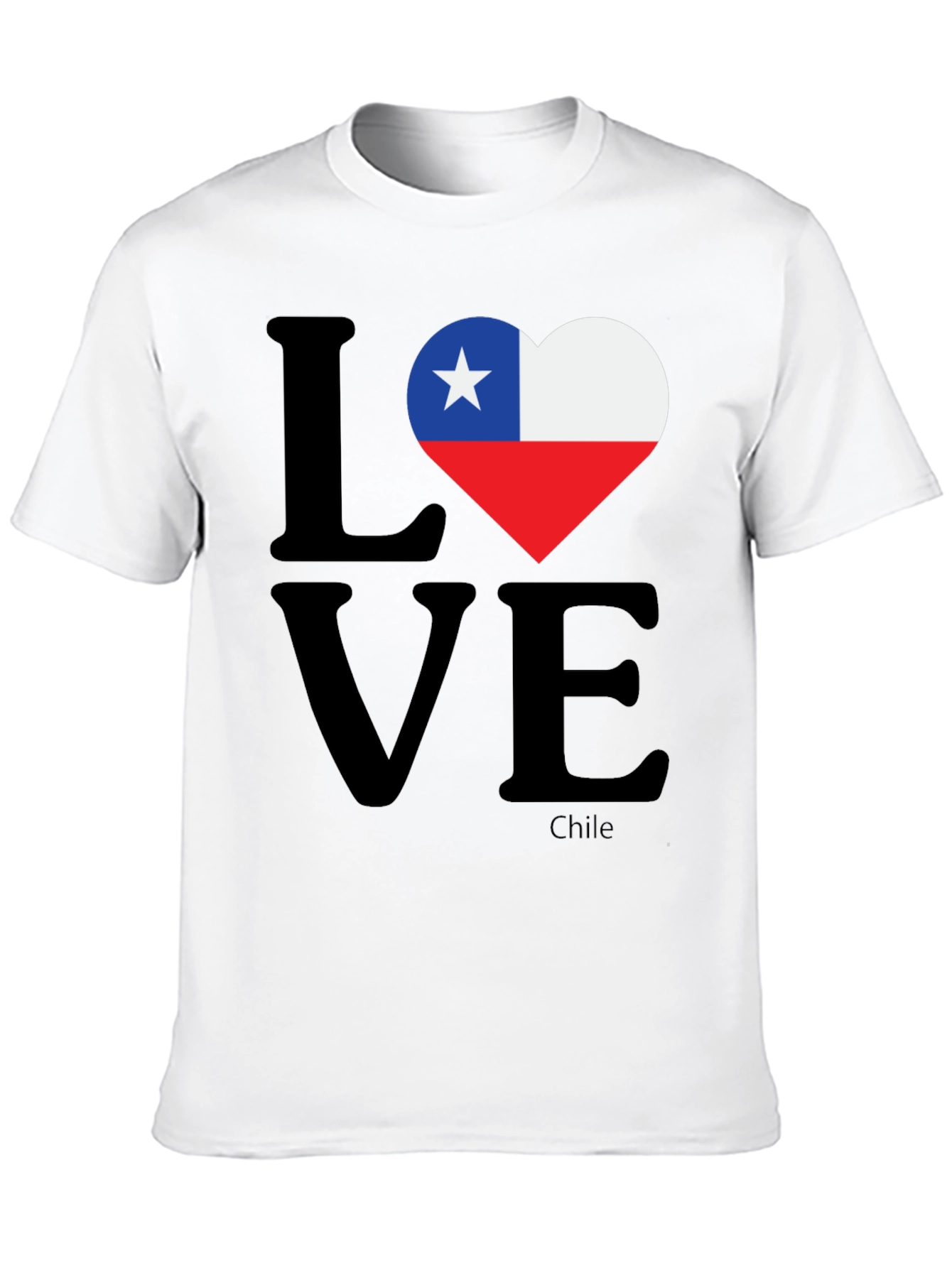 Chile Flag Love Heart T-Shirt