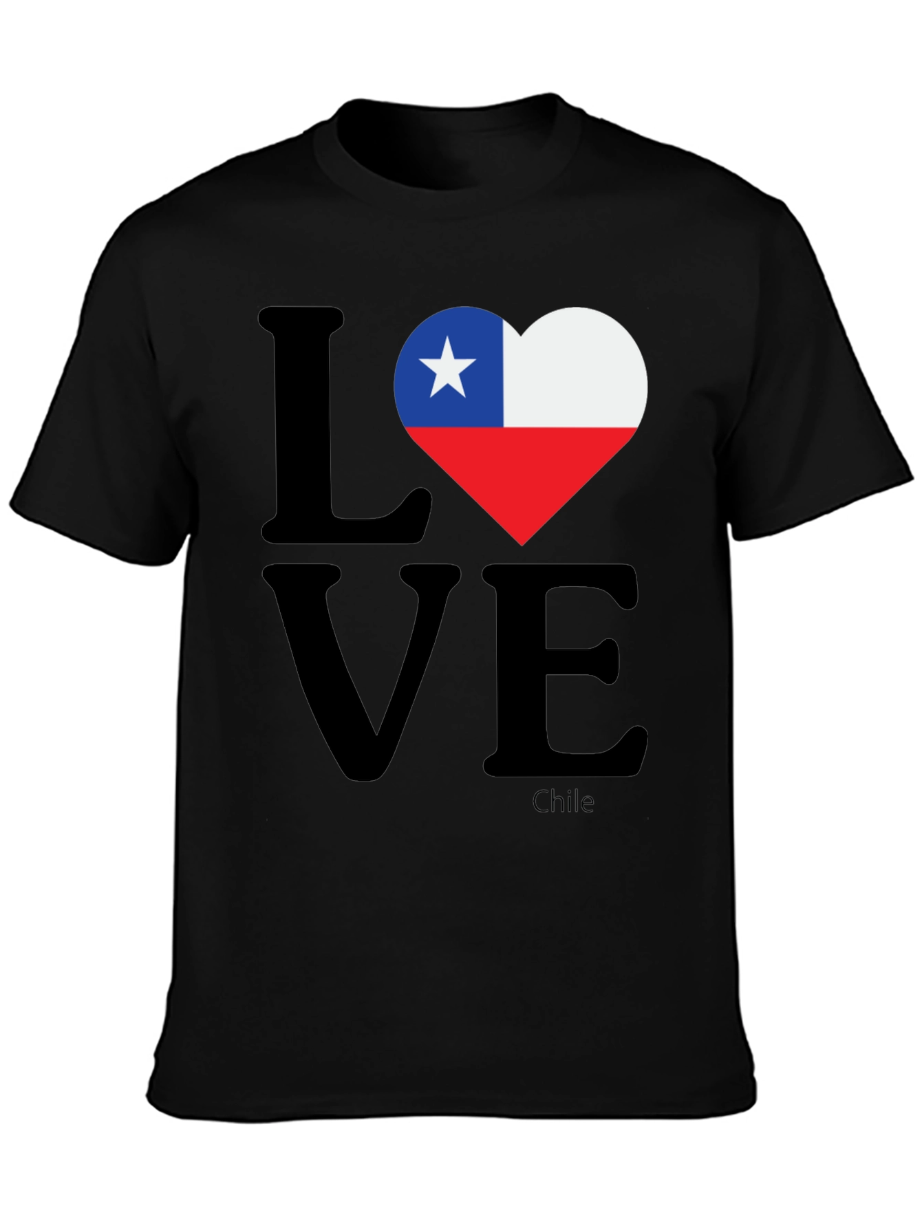 Chile Flag Love Heart T-Shirt