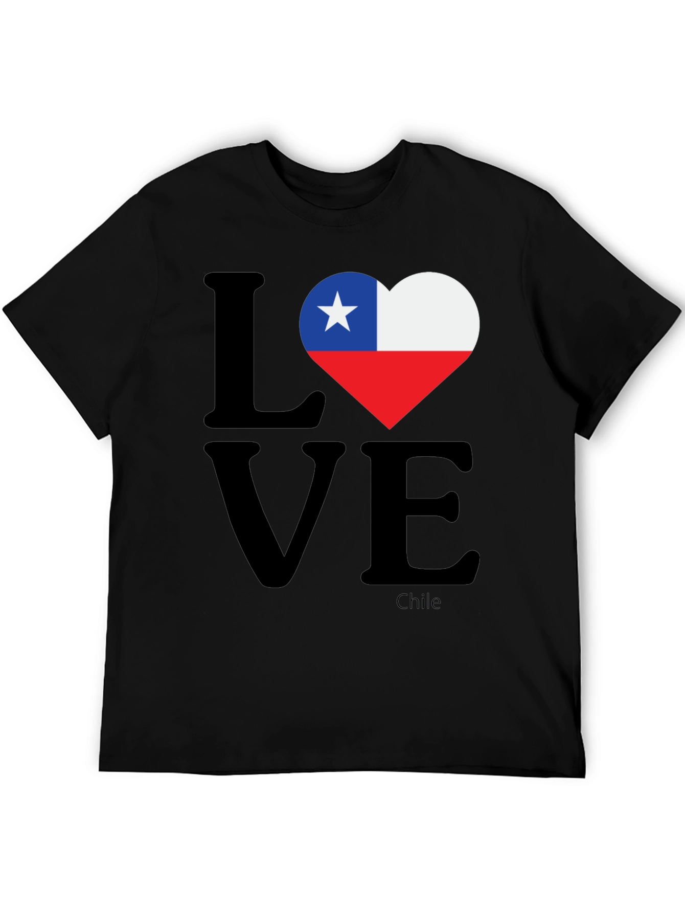 Chile Flag Love Heart T-Shirt