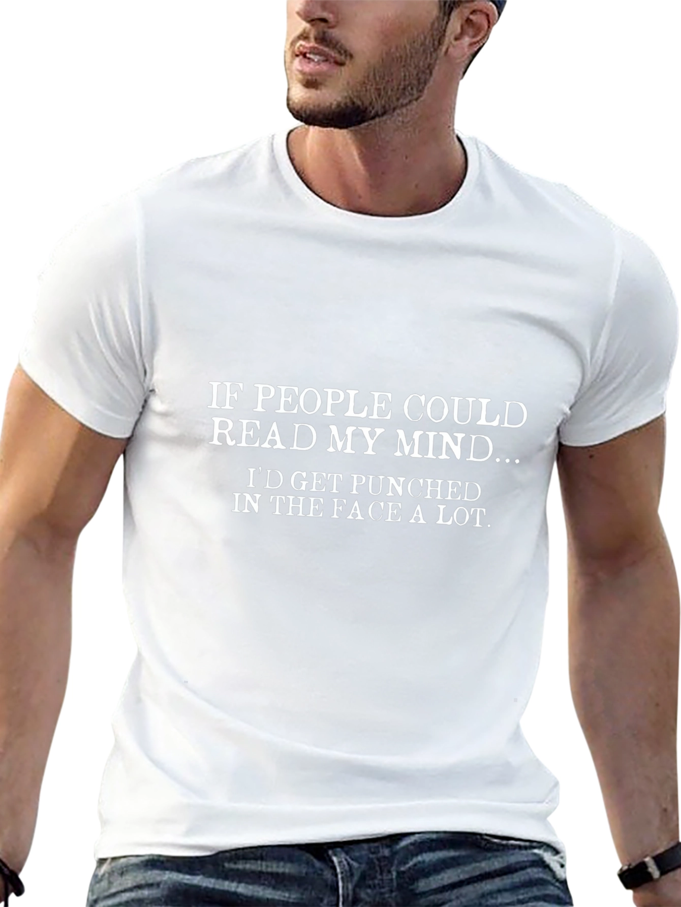 Funny Mind Reading T-Shirt: Get Punched in the Face!