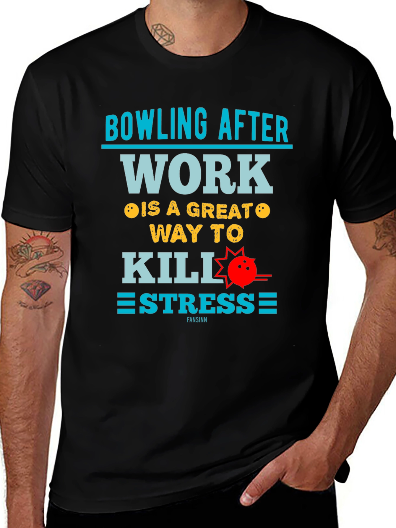 Bowling After Work T-Shirt - Stress Relief Tee