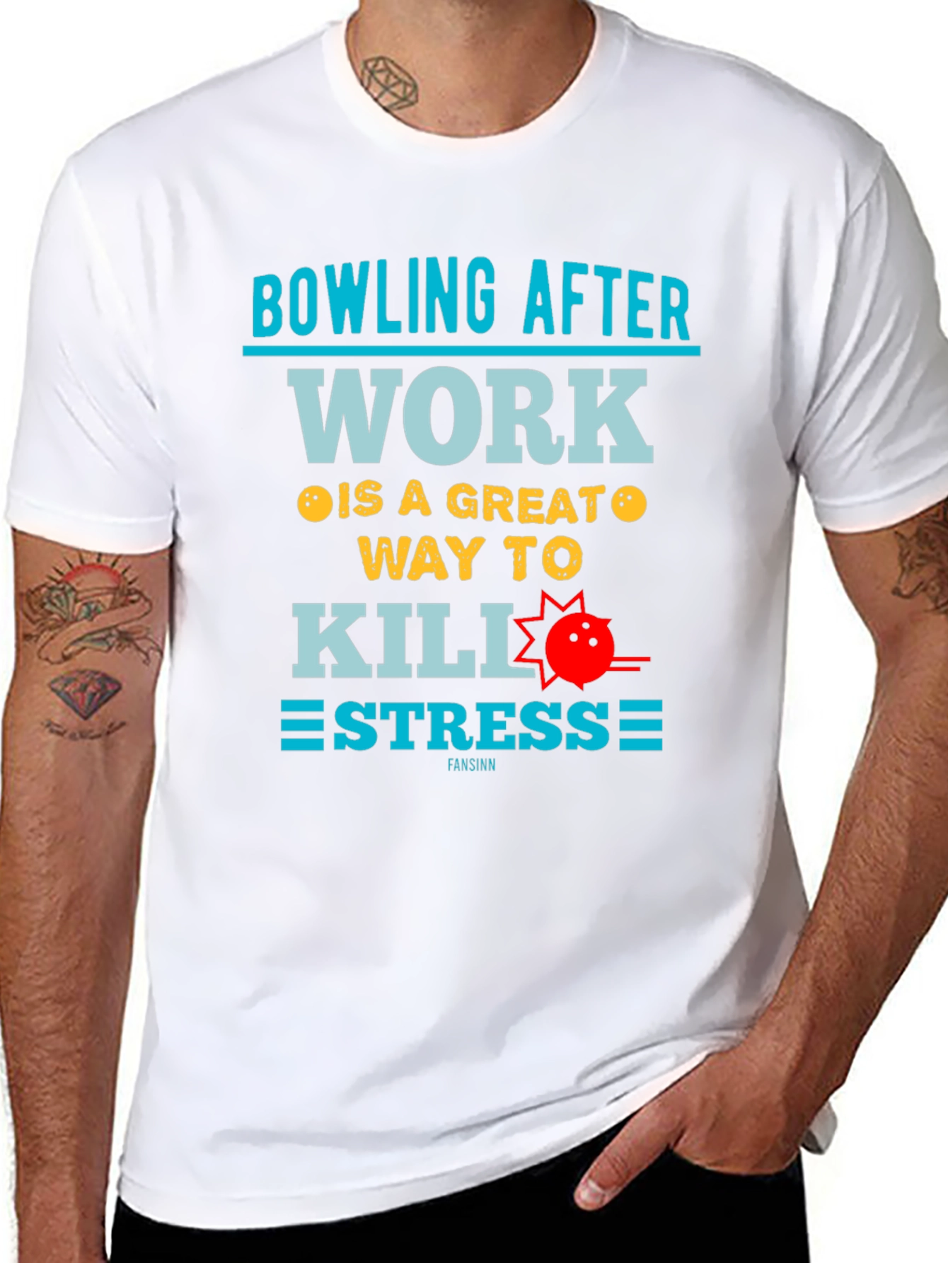 Bowling After Work T-Shirt - Stress Relief Tee