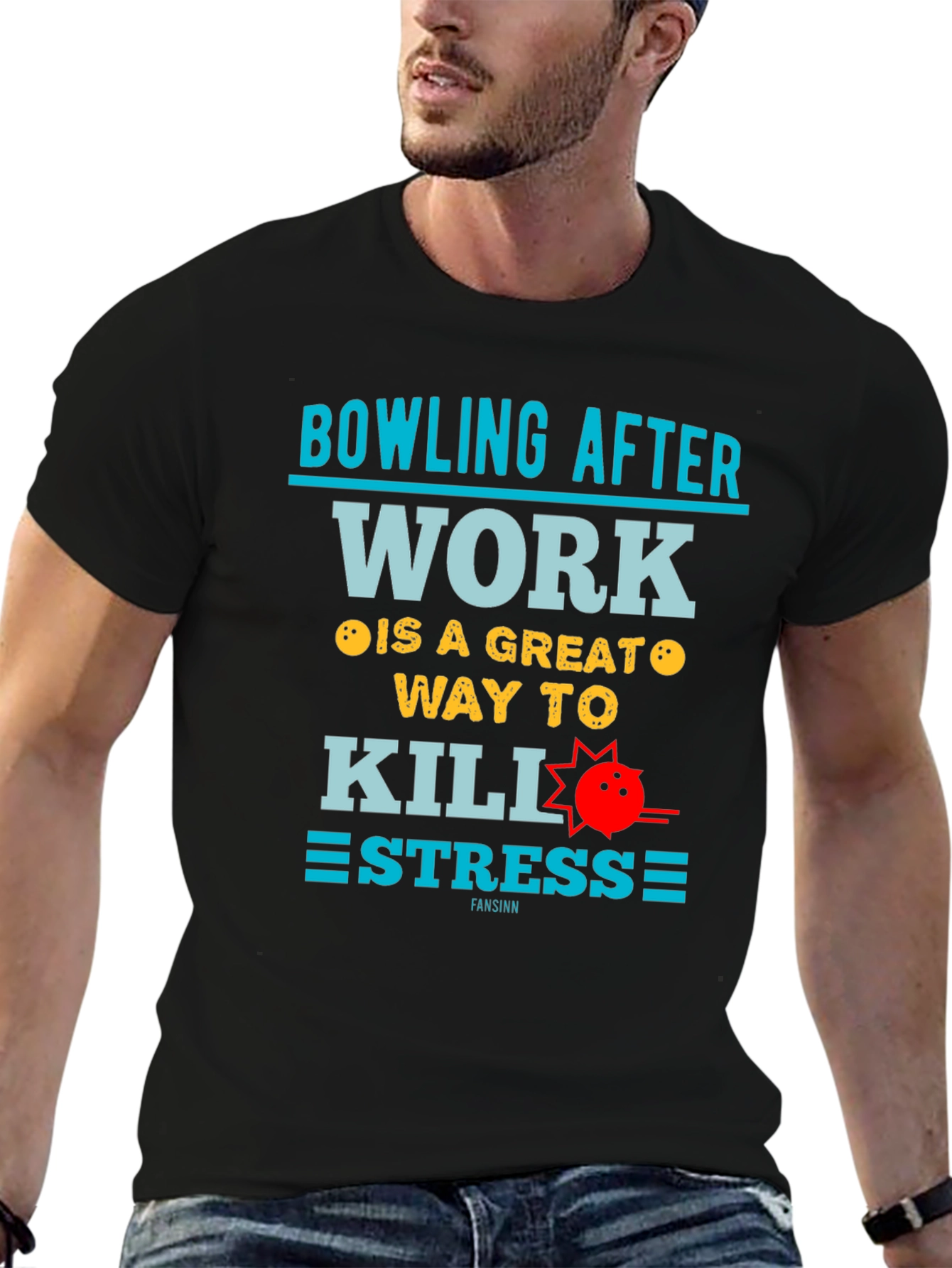 Bowling After Work T-Shirt - Stress Relief Tee
